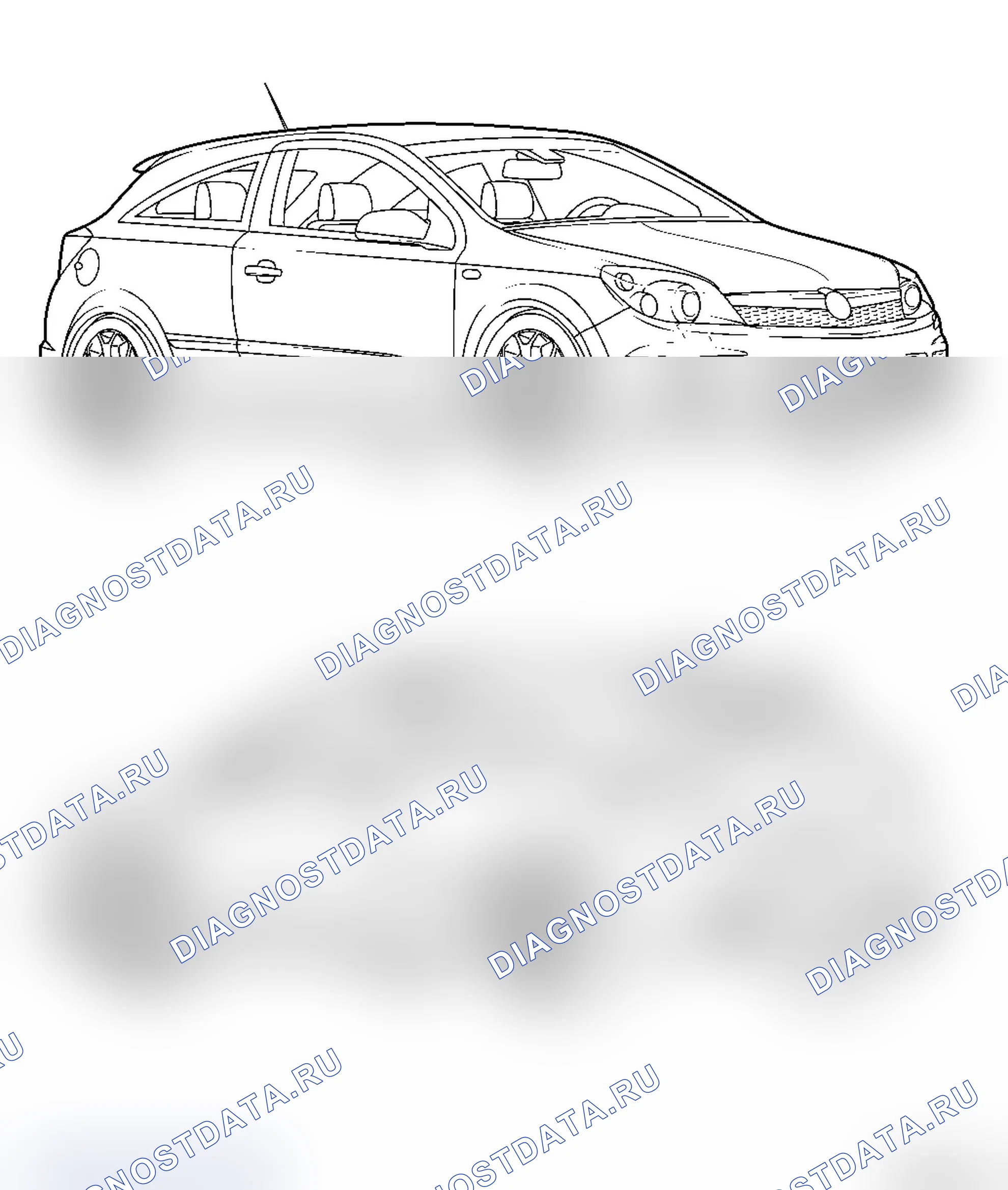 Вид модели. Opel Astra H