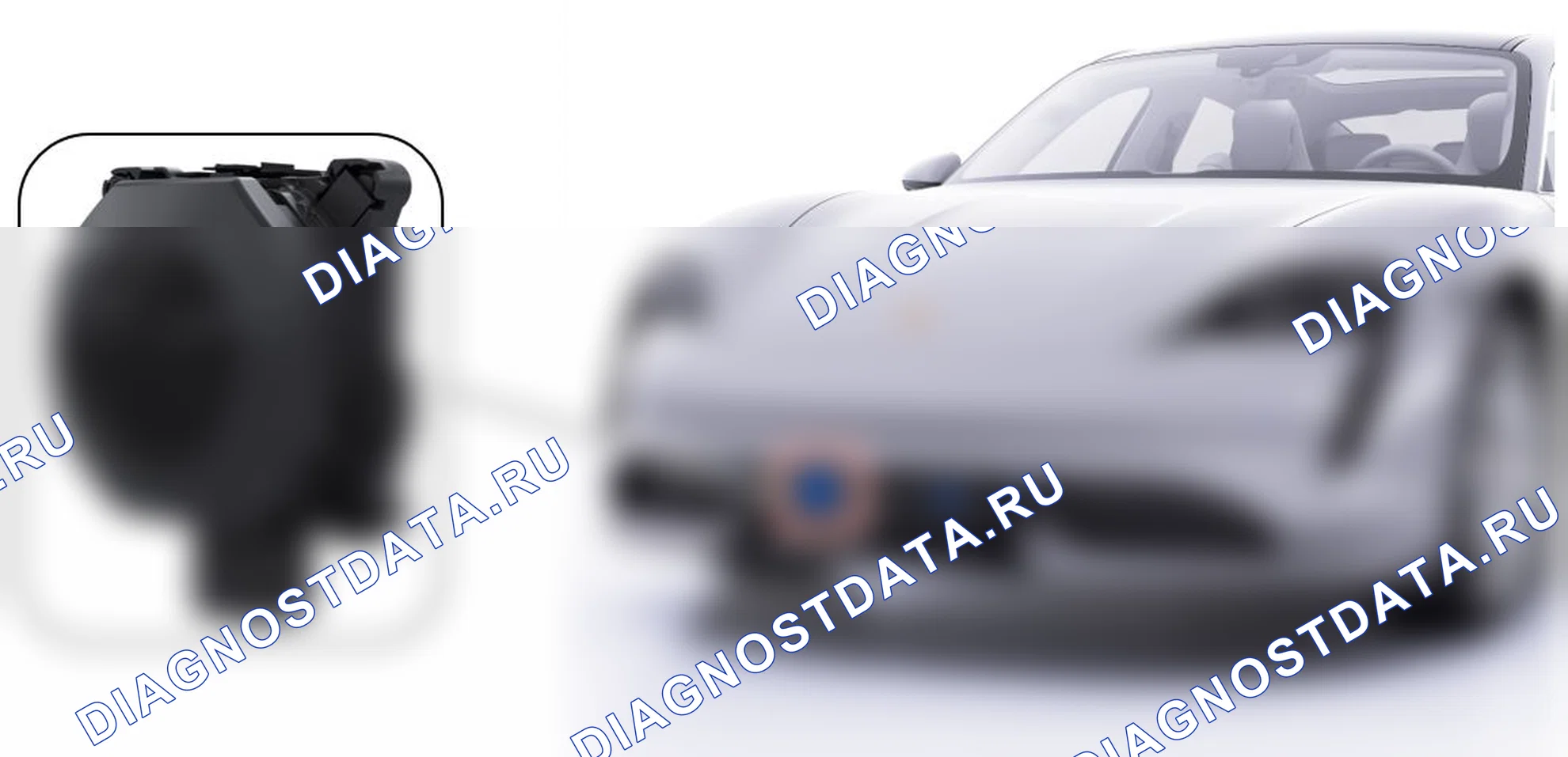 Радарный датчик для измерения дистанции (датчик ACC). Porsche Taycan J1