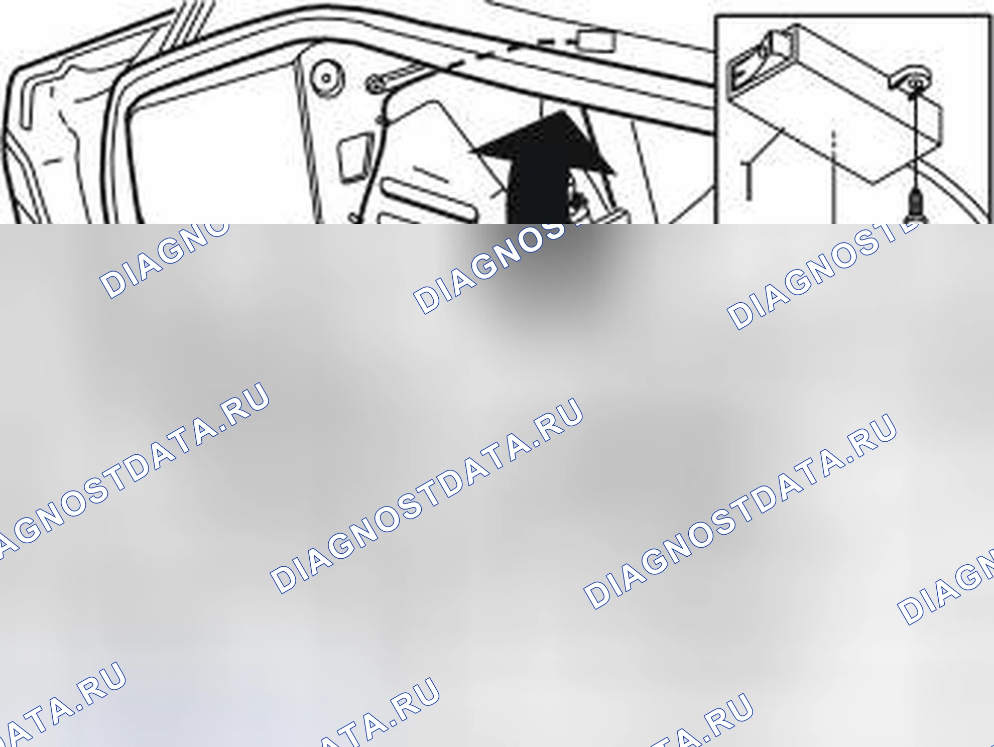 Рис. 414: ЗАПОРНЫЙ ВЫКЛЮЧАТЕЛЬ СИГНАЛИЗАТОРА ЗАДНЕГО ХОДА. Volvo S40 II
