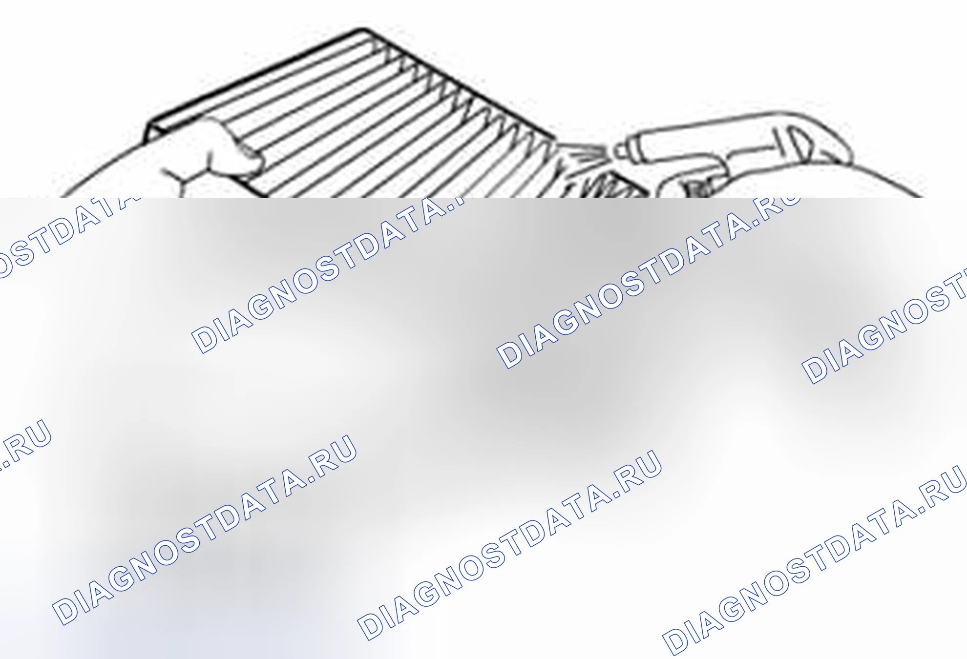 Рис. 14: Проверка воздушного фильтра ОВКВ (если он оборудован). Suzuki SX4 I рестайлинг