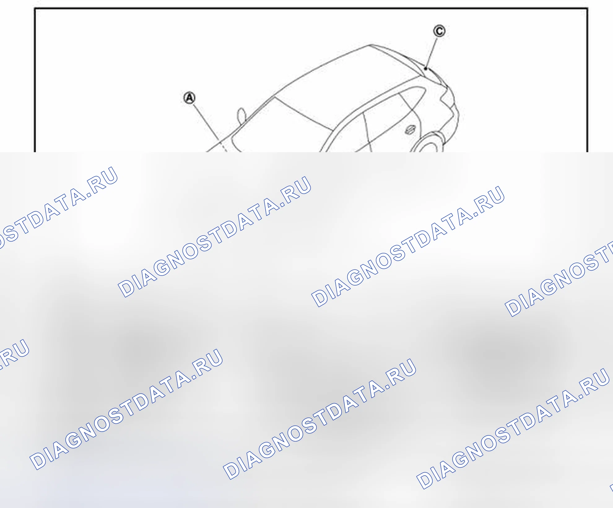 Рис. 8: Расположение компонентов. Nissan Rogue I рестайлинг