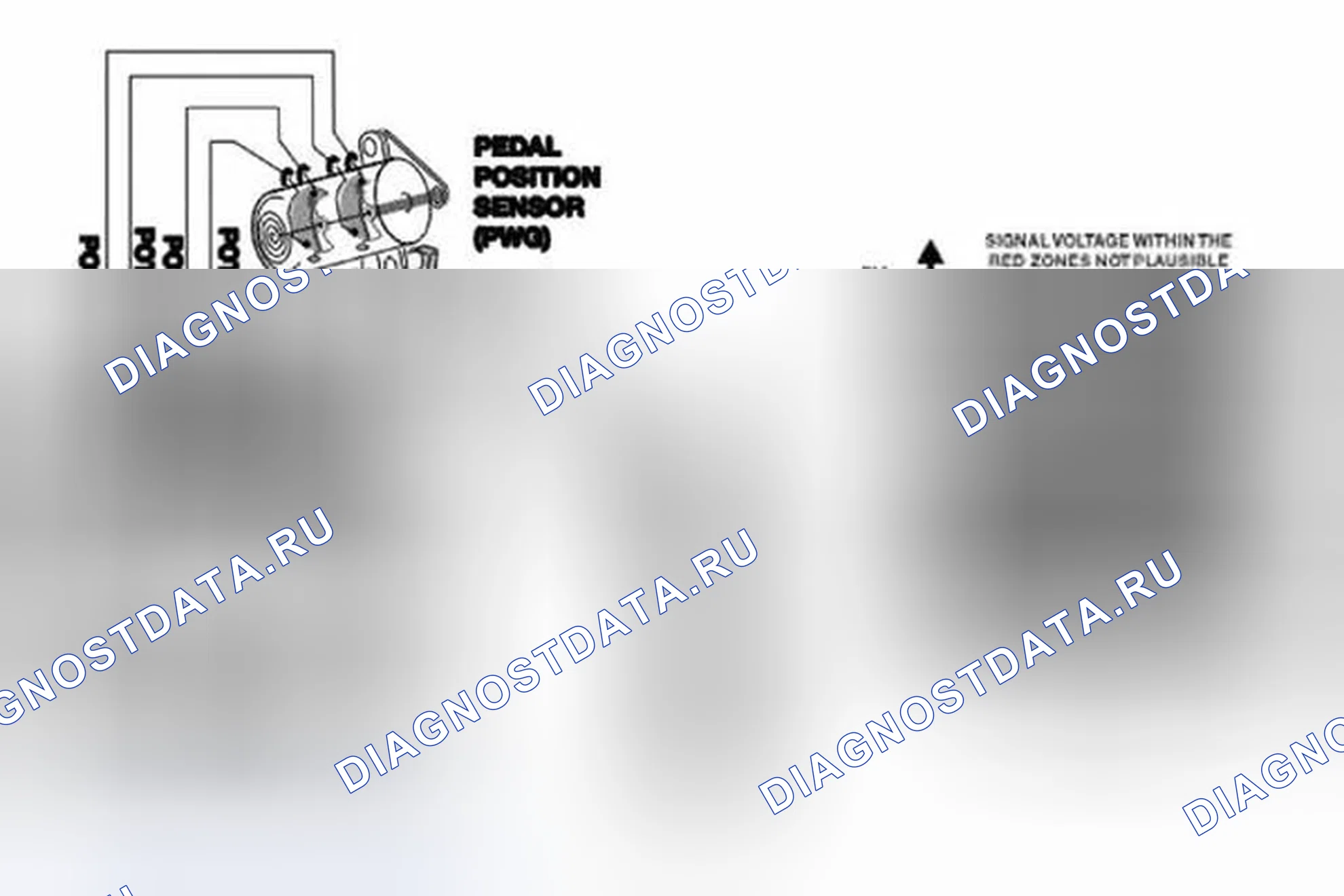 Рис. 1354: Датчик педали акселератора (PWG). BMW X5 E53 рестайлинг