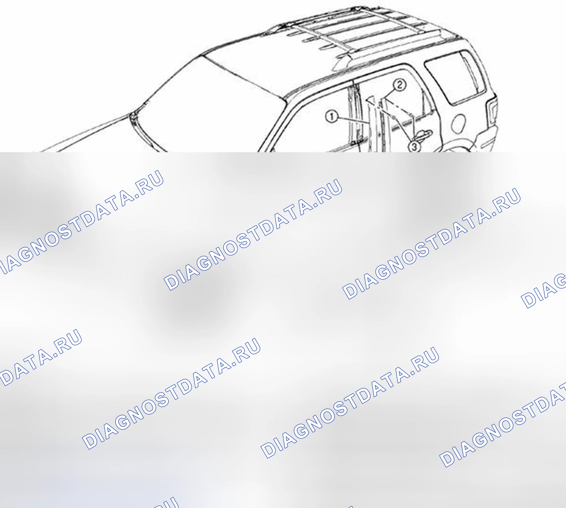 Рис. 90: ВНЕШНЯЯ ОТДЕЛКА - РАЗНЕСЕННЫЙ ВИД. Mazda Tribute II