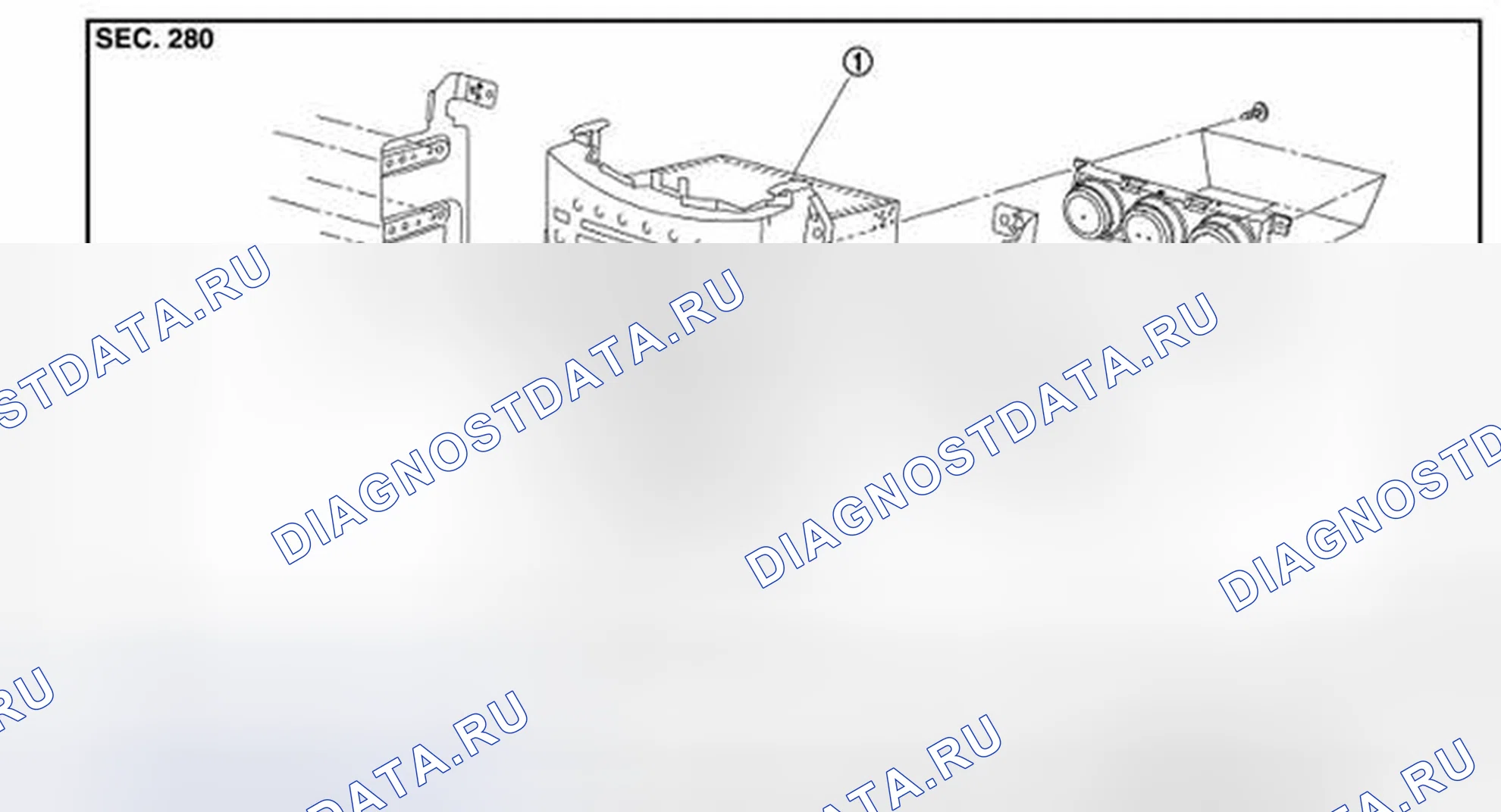 Рис. 94: BOSE AUDIO БЕЗ НАВИГАЦИИ: разнесенный вид. Nissan 370Z I рестайлинг