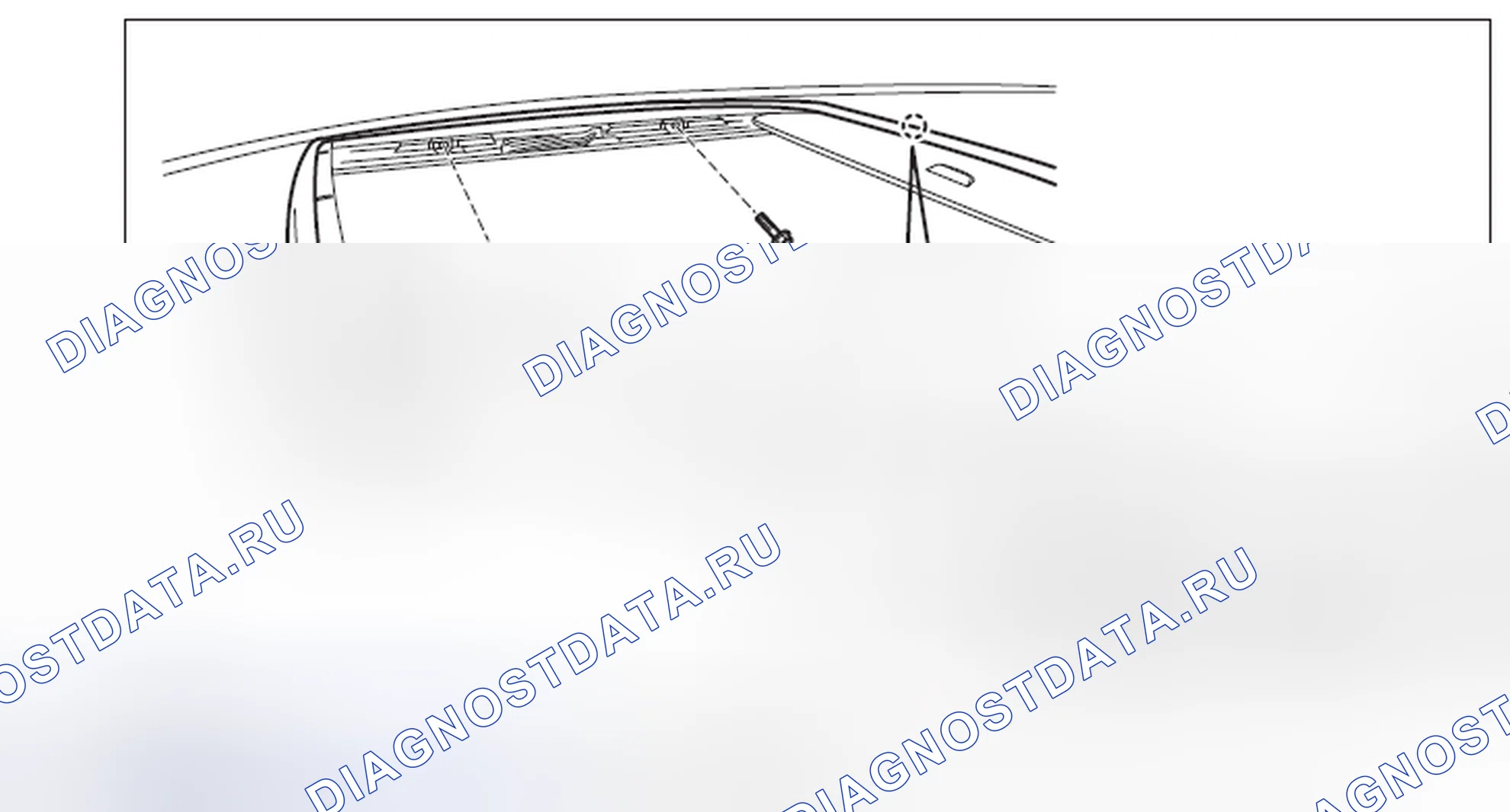 Рис. 3: РЕГУЛИРОВКА люка и складной верха кузова. Subaru Outback BR рестайлинг