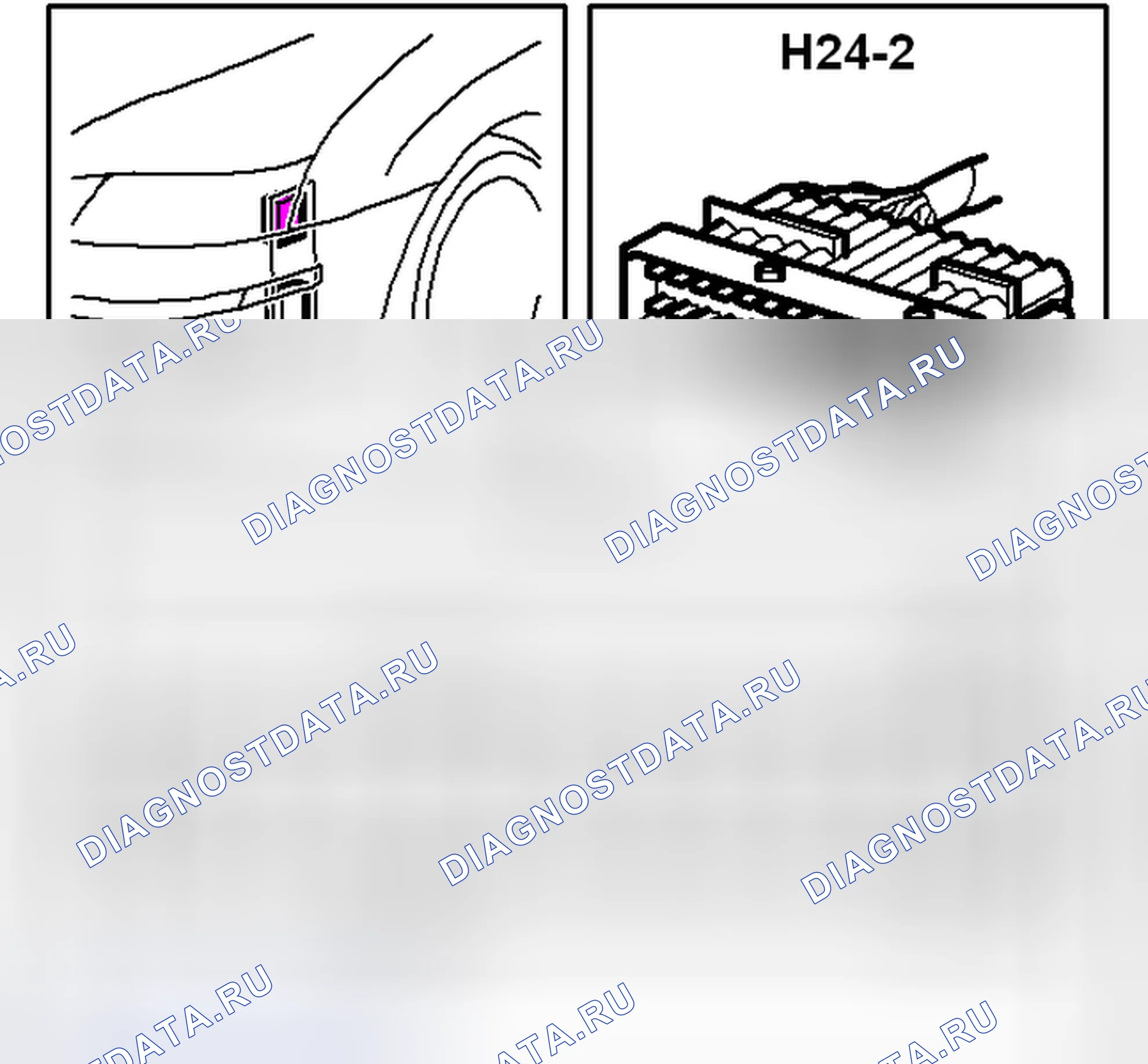 Рис. 77: Разъем H24-2 (T8). Saab 9-3 II