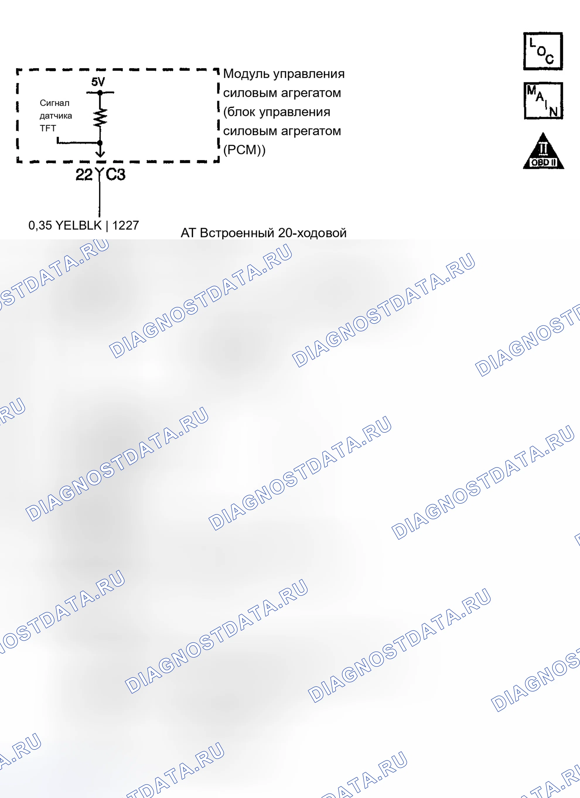 Рис. 268: расшифровка кода ошибки P0711 (4.2L): Диапазон / производительность цепи датчика TFT. Chevrolet TrailBlazer I