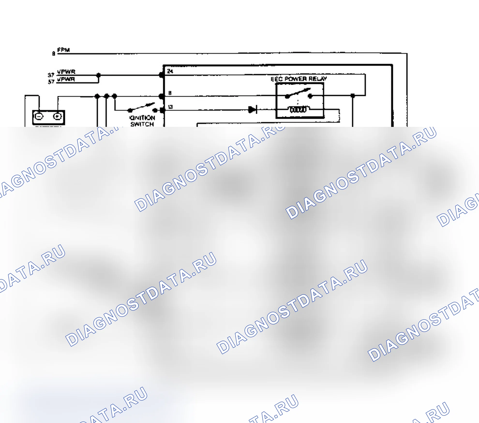 Рис. 140: Цепи IRCM (зонд 3.0L). Ford Thunderbird X