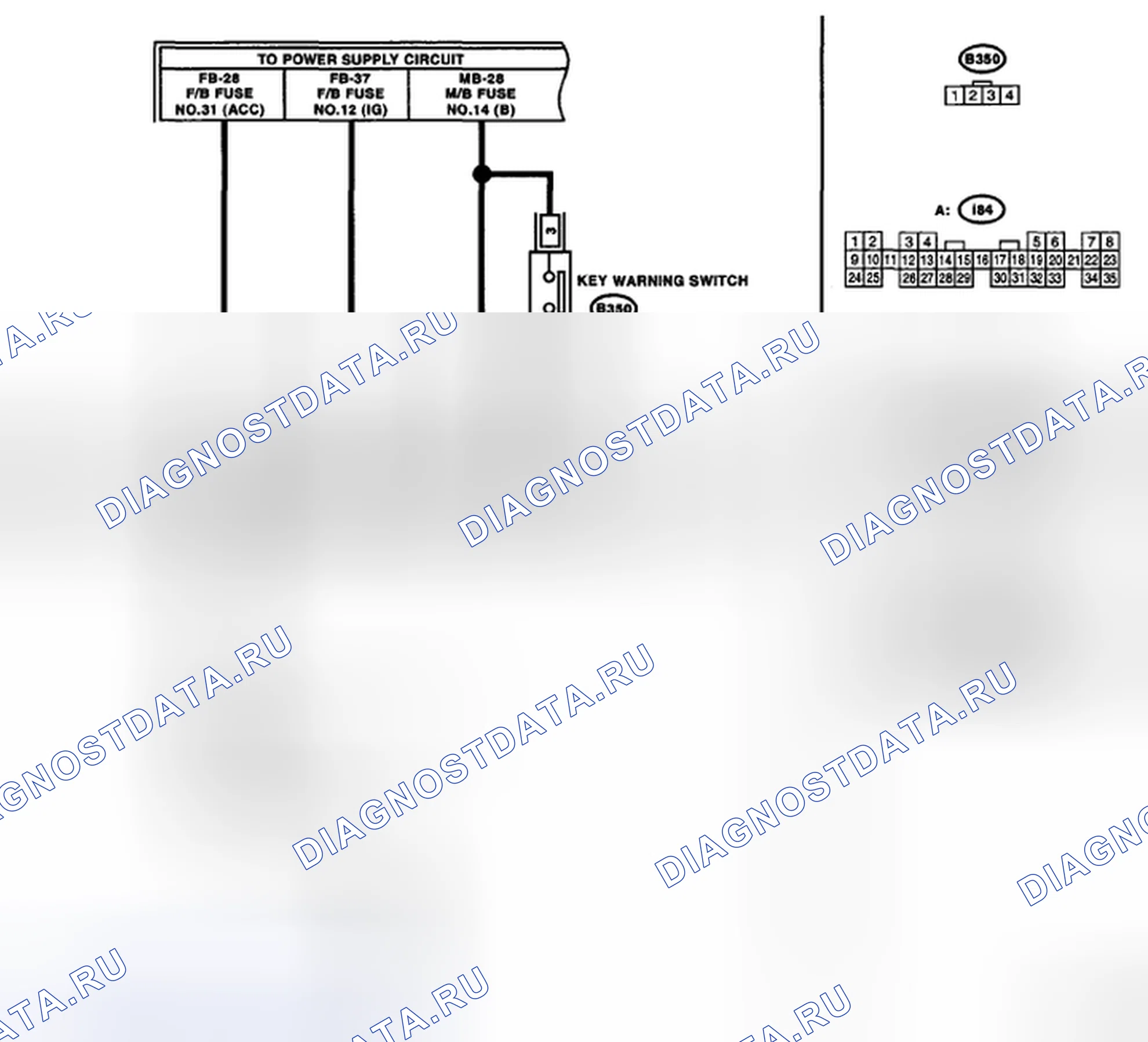 Рис. 12: электросхема. Subaru Outback BP рестайлинг