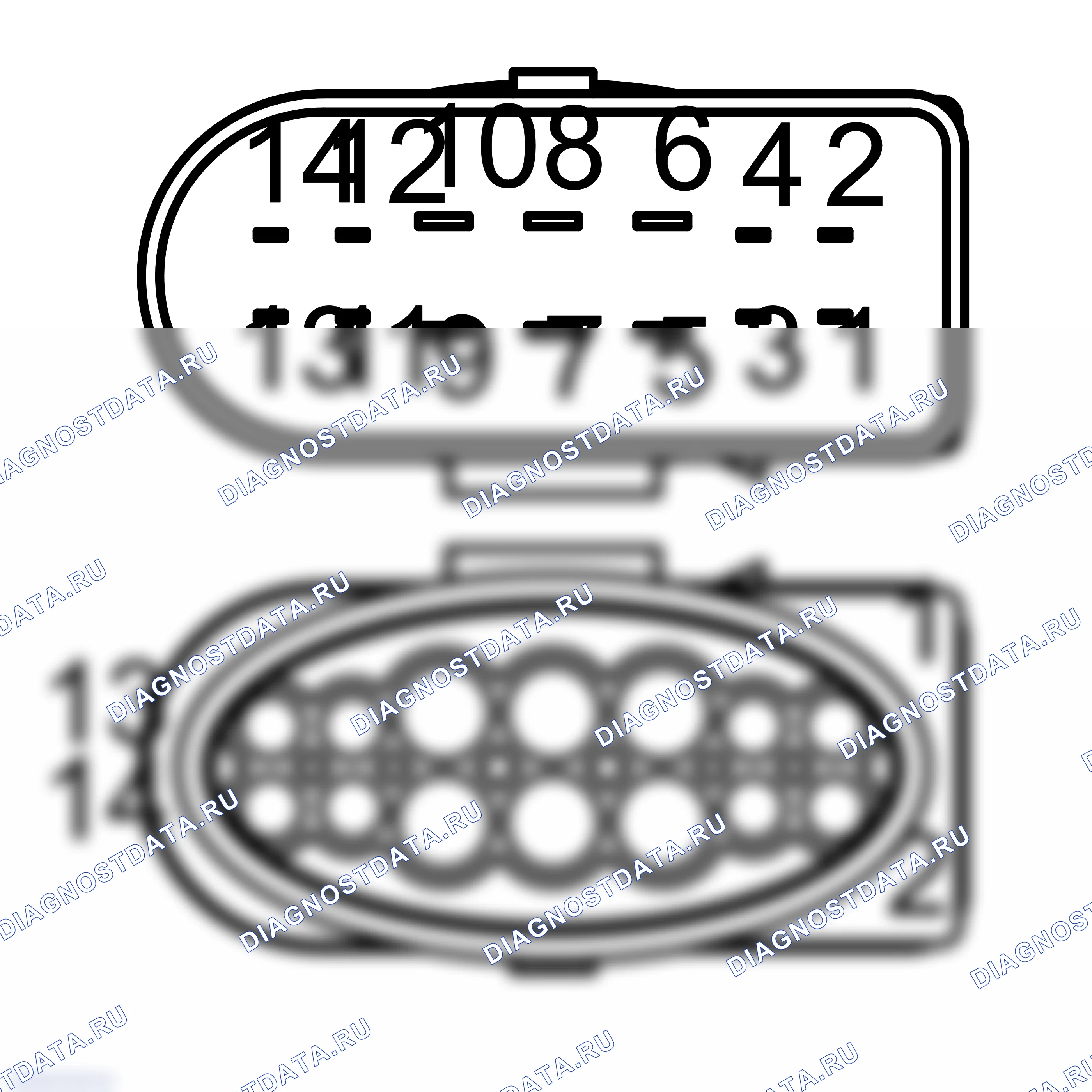 Распиновка разъёма 1J0 973 837 — внешний вид и расположение контактов. Porsche Panamera 970