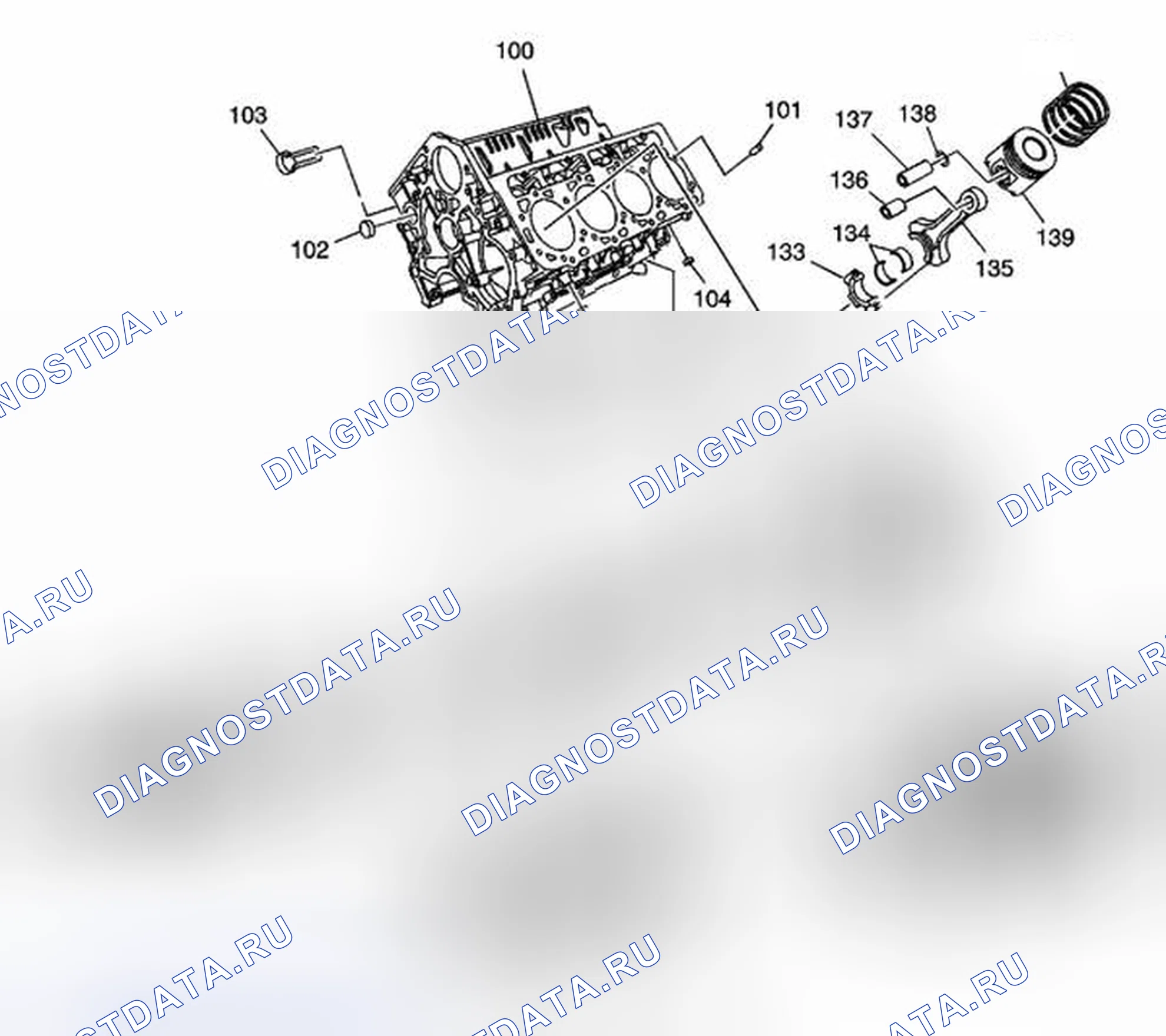 Рис. 143: Виды в разобранном виде. GMC Sierra 2500 HD 