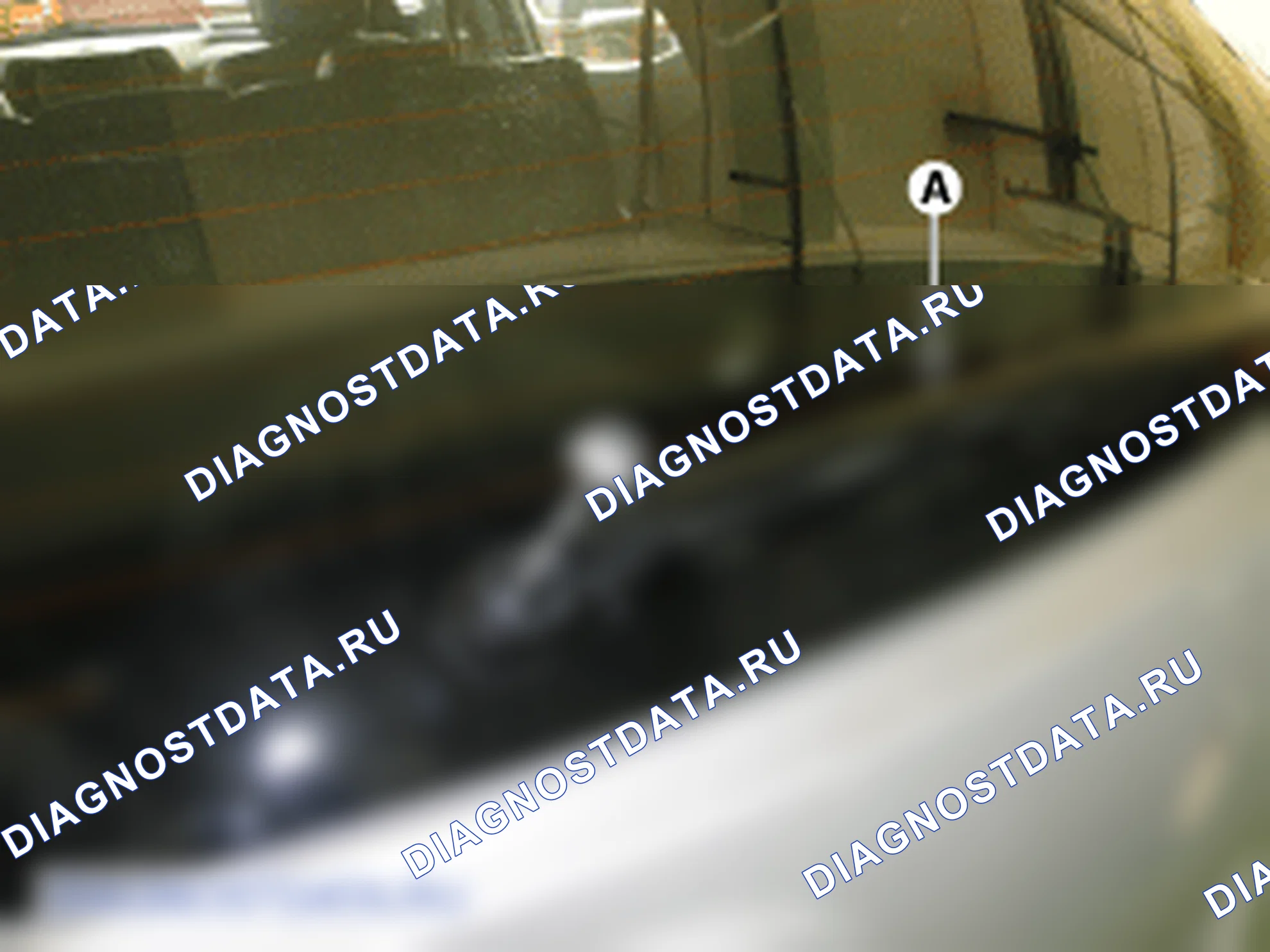 Снятие электродвигателя заднего стеклоочистителя. Hyundai Santafe Sport DMA