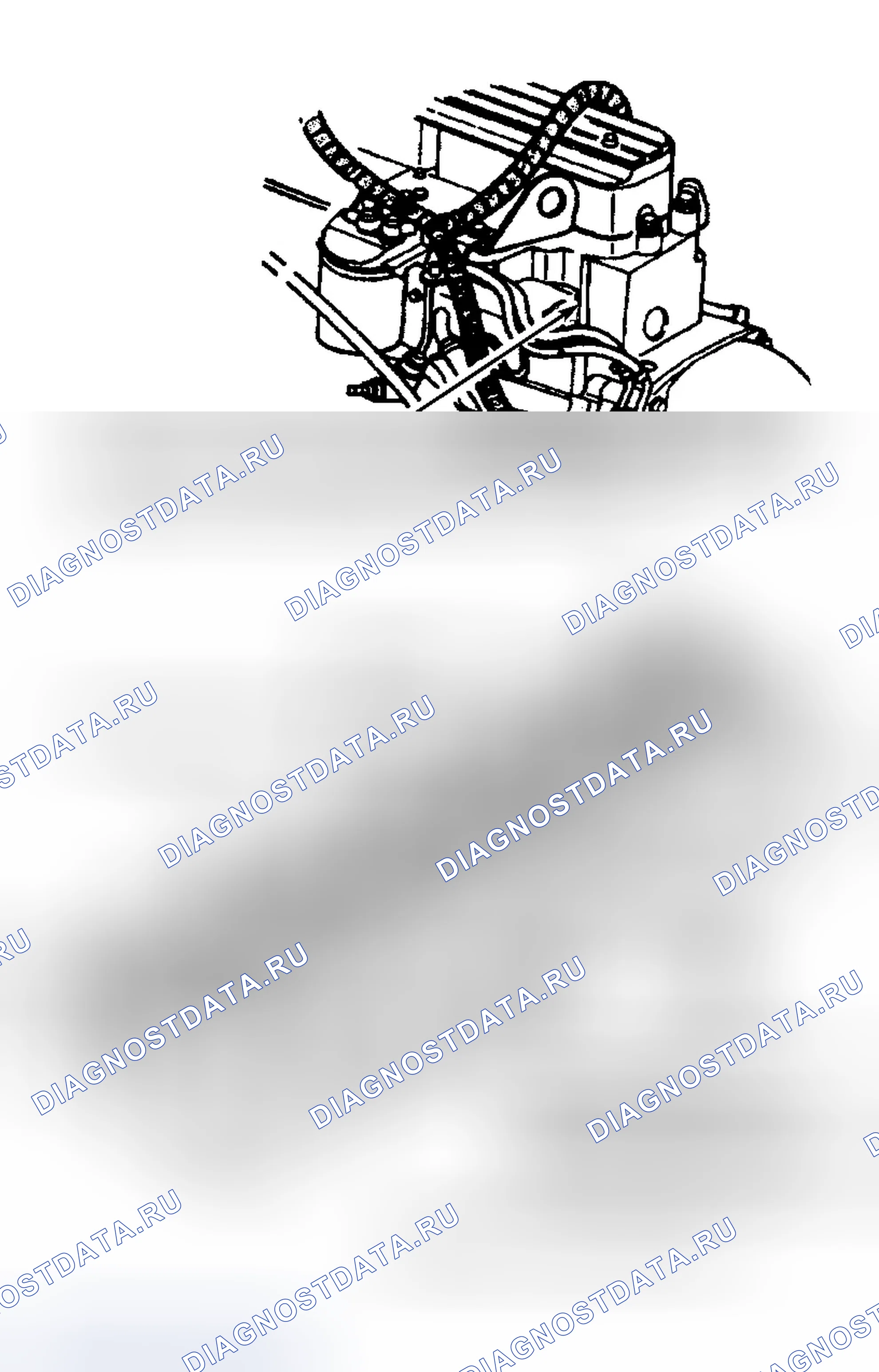 Рис. 15: Левая задняя часть двигателя (12V дизель). Dodge Pickup R3500 