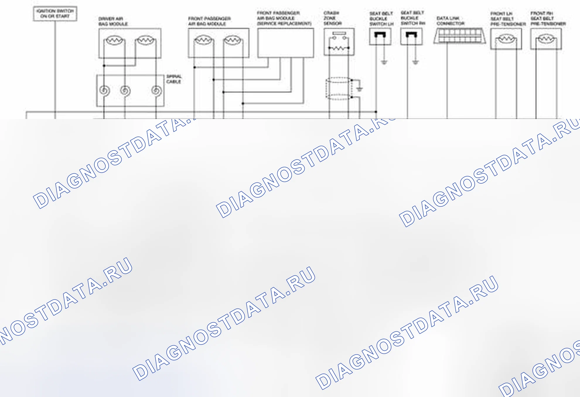 Рис. 43: Принципиальная схема. Nissan Sentra B16