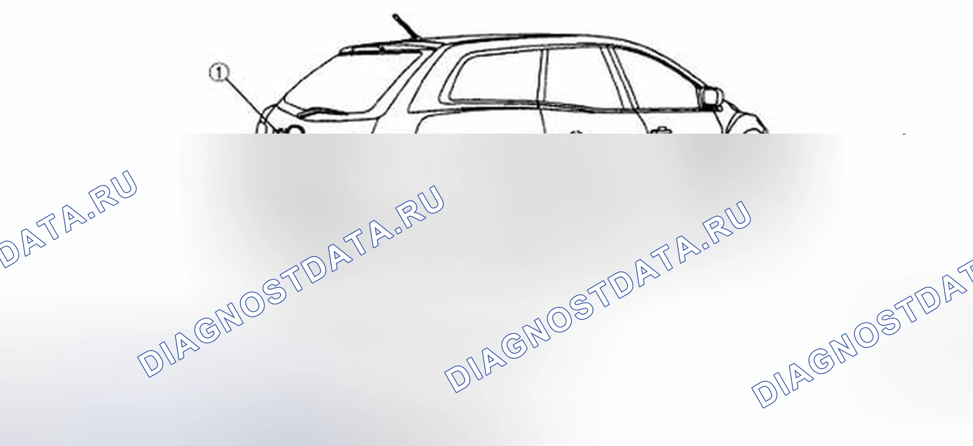 Рис. 22: Монитор заднего вида. Mazda CX-7 I
