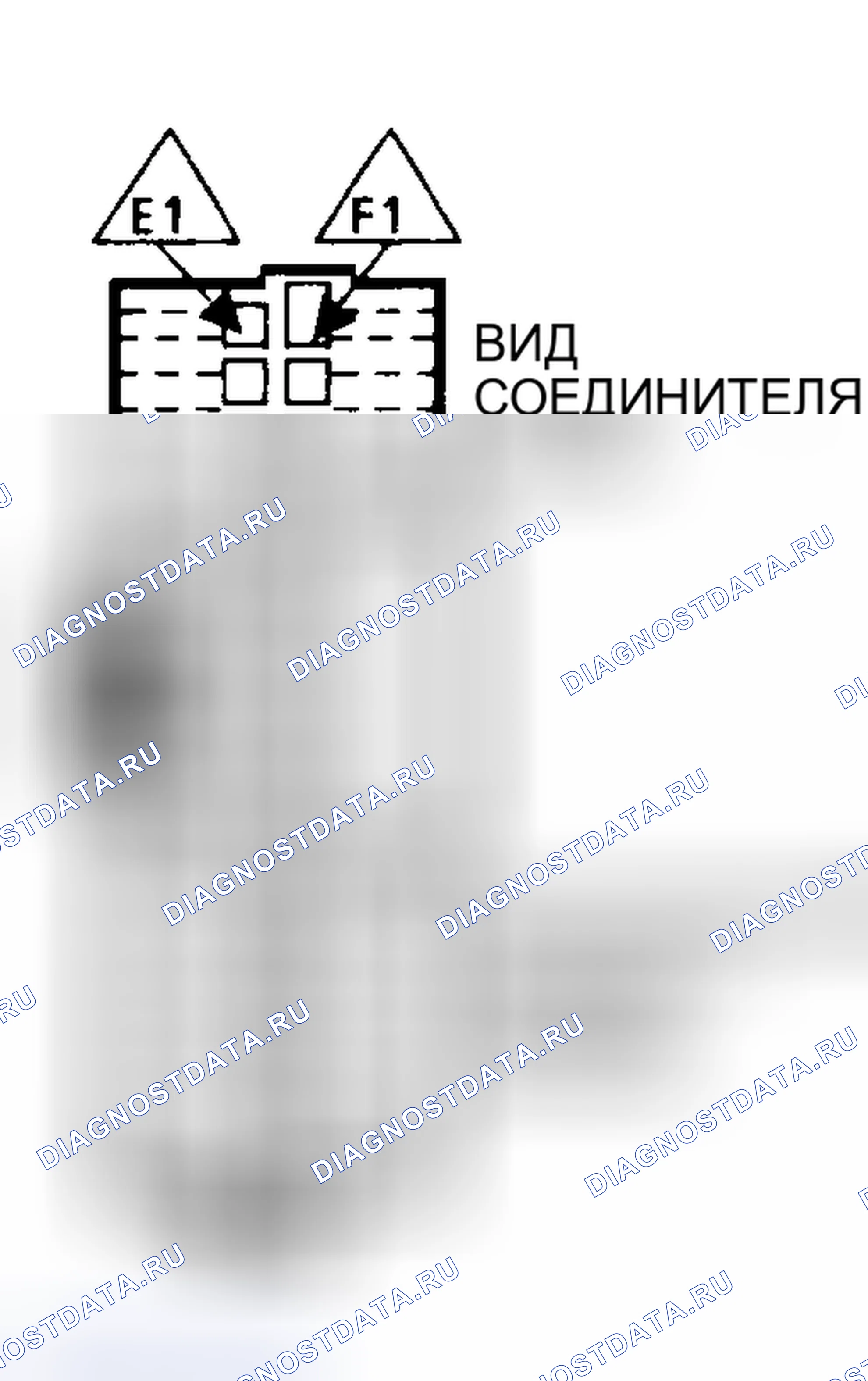 Рис. 24: Разъем блок управления силовым агрегатом (PCM) (блок управления силовым агрегатом) E-F - синий (4 из 4) (серии " C " и " K " 4.3L и 7.4L с M / T). GMC Cab & Chassis C2500 