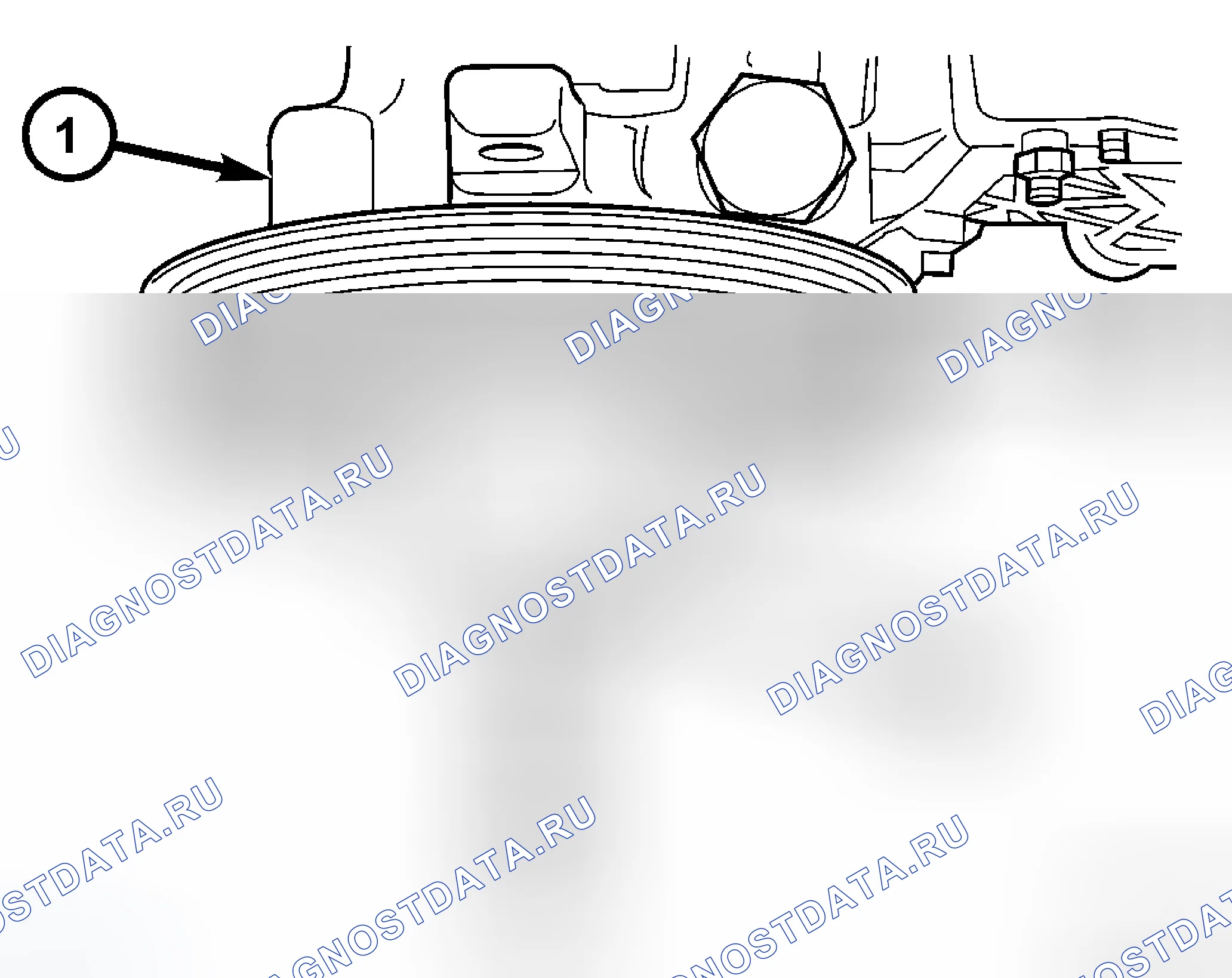 Рис. 68: PULLEY- ГАЗОВЫЙ ДВИГАТЕЛЬ. Dodge Nitro I