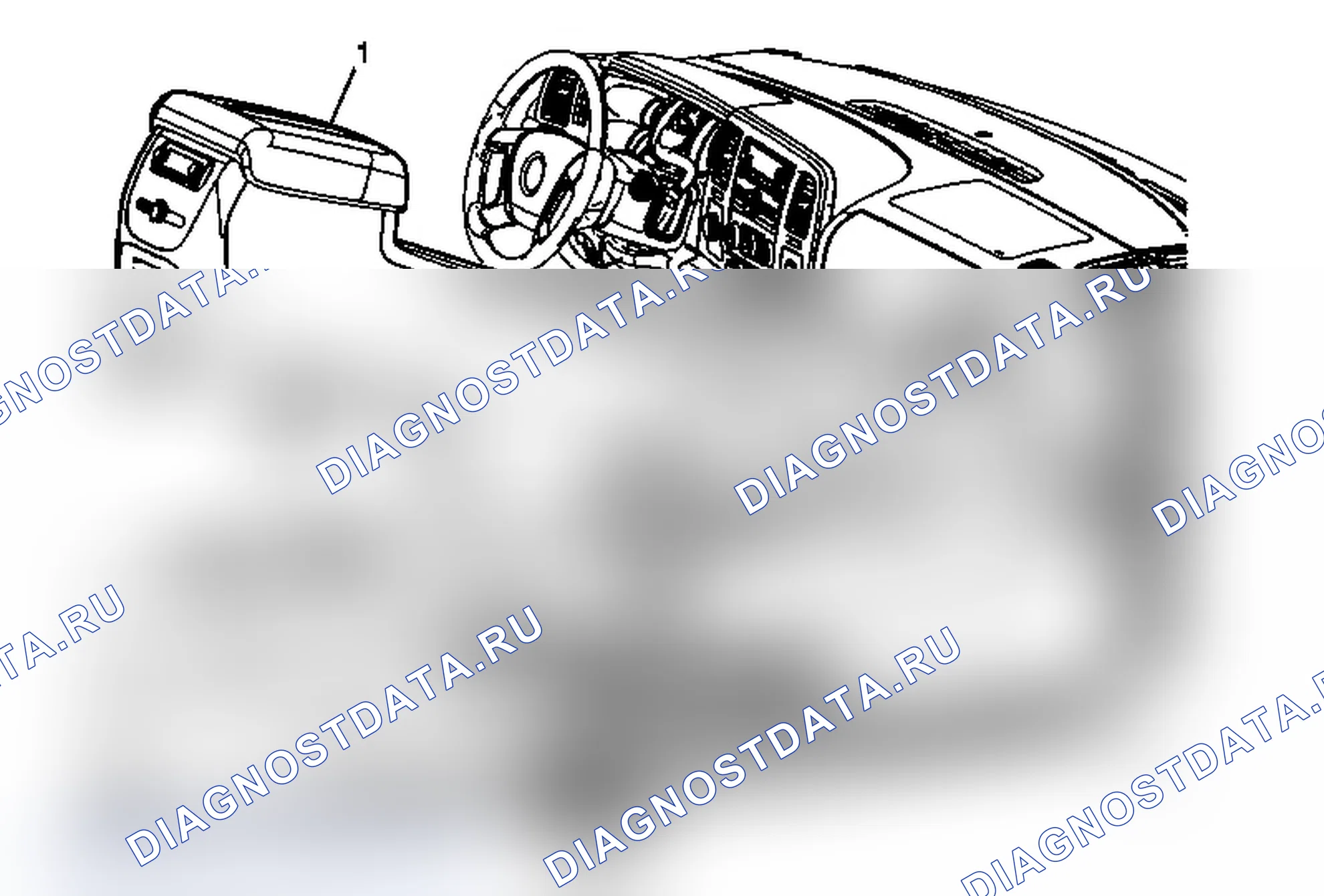 Рис. 50: Замена консоли переднего этажа (без RPO SLT). Chevrolet Cab & Chassis Silverado 3500 HD 