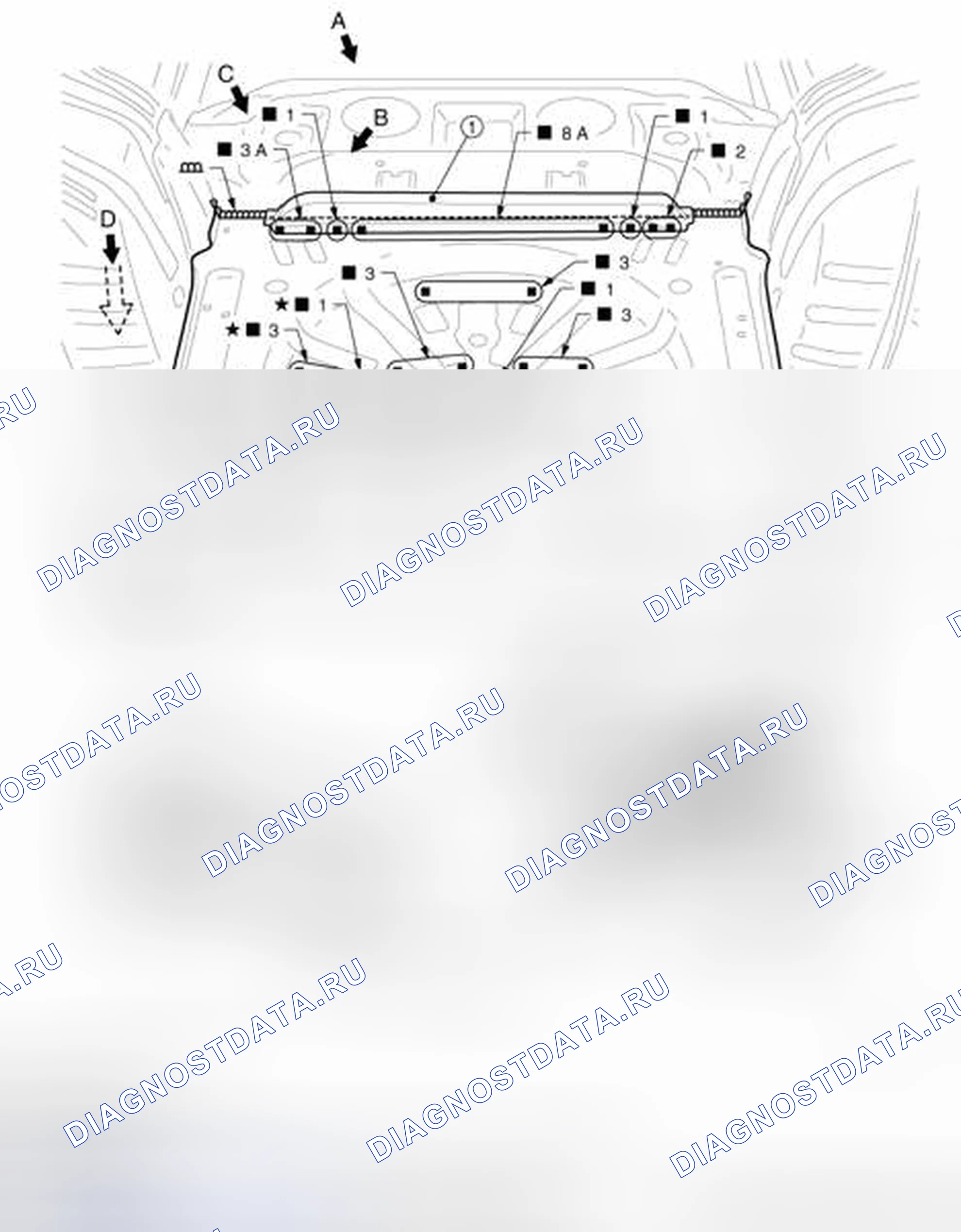 Рис. 279: Задний пол. Nissan Murano Z51 рестайлинг 2