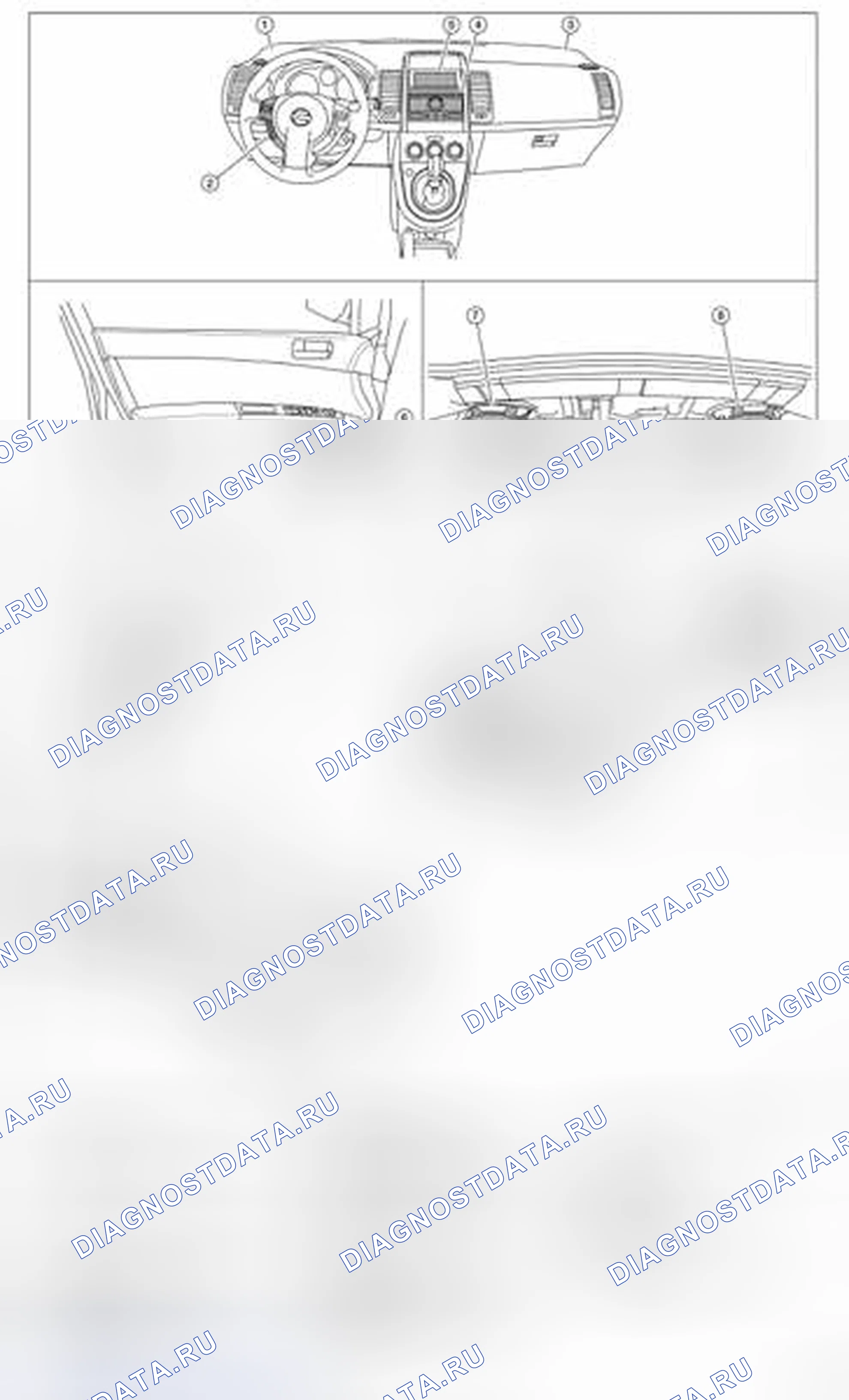 Рис. 1: Определение местоположения аудиокомпонента. Nissan Sentra B16
