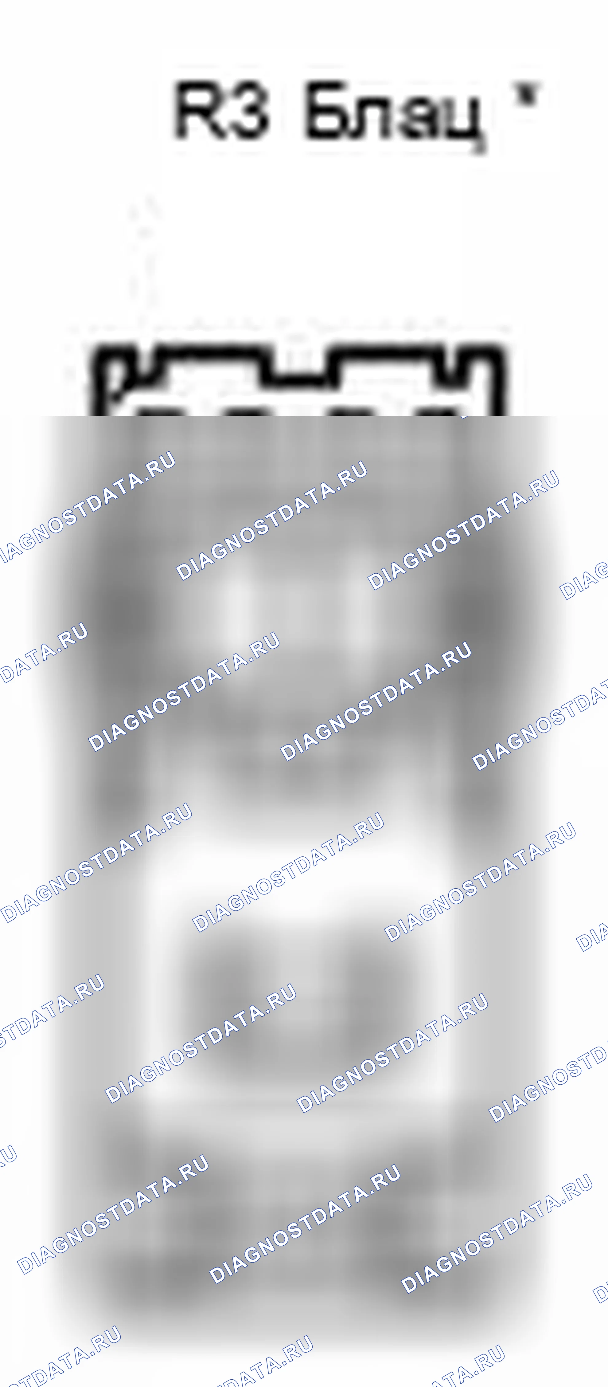 Рис. 418: Вид с торца разъема (R3). Scion xB II рестайлинг