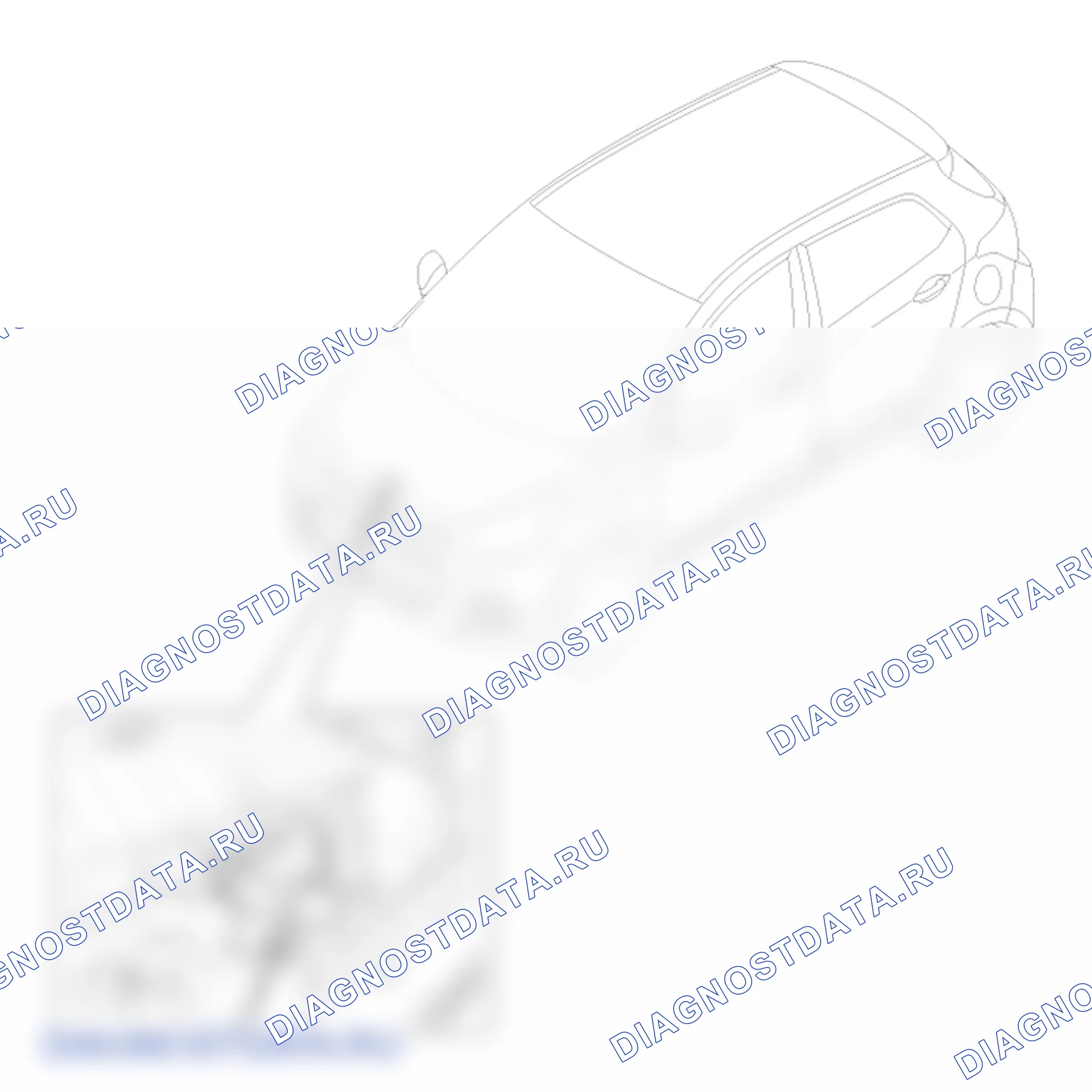 Расположение деталей защёлки капота. Hyundai GRAND i10/Xcent BA