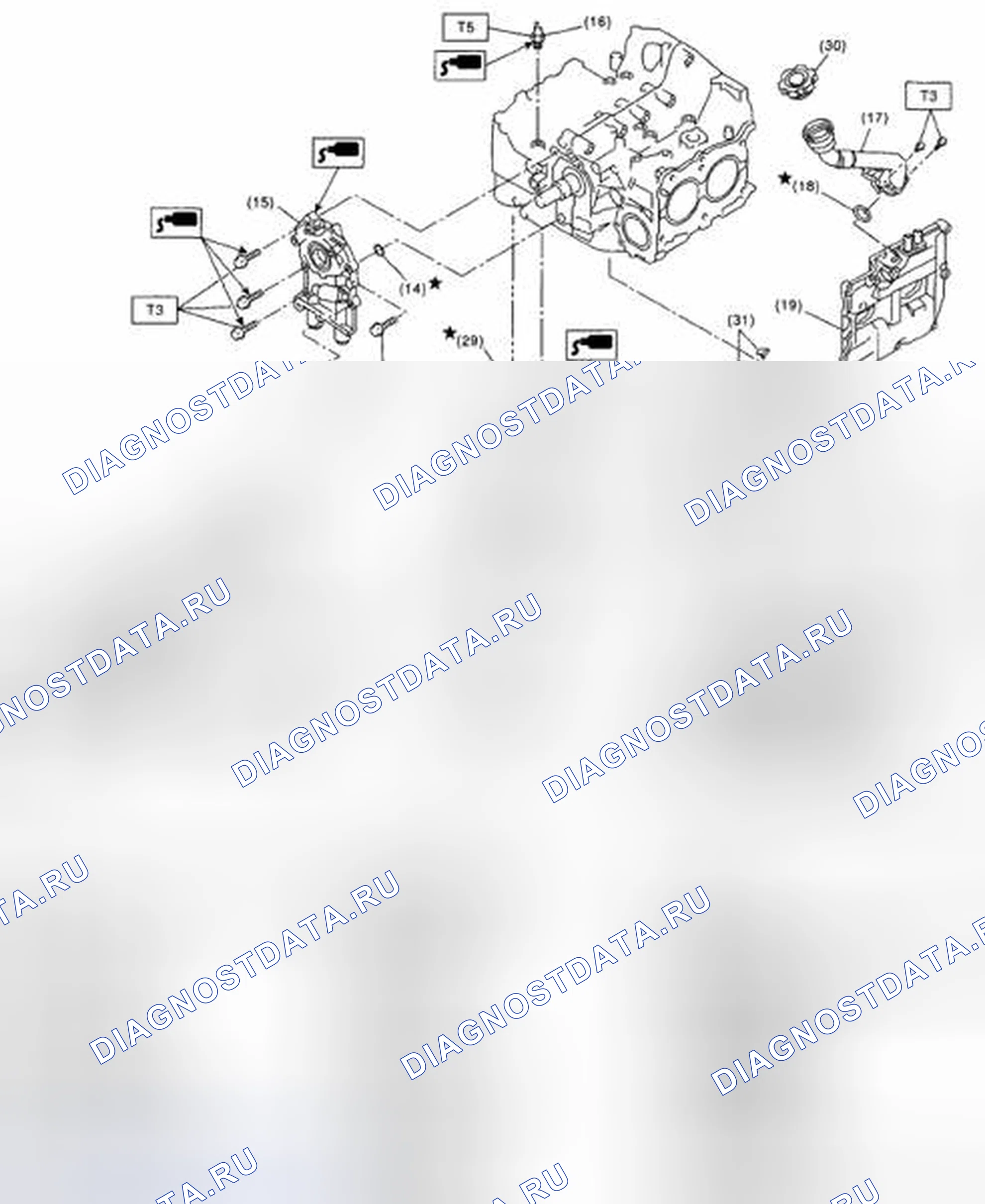 Рис. 103: Идентификация компонентов двигателя. Subaru Impreza WRX GD/GG рестайлинг 2