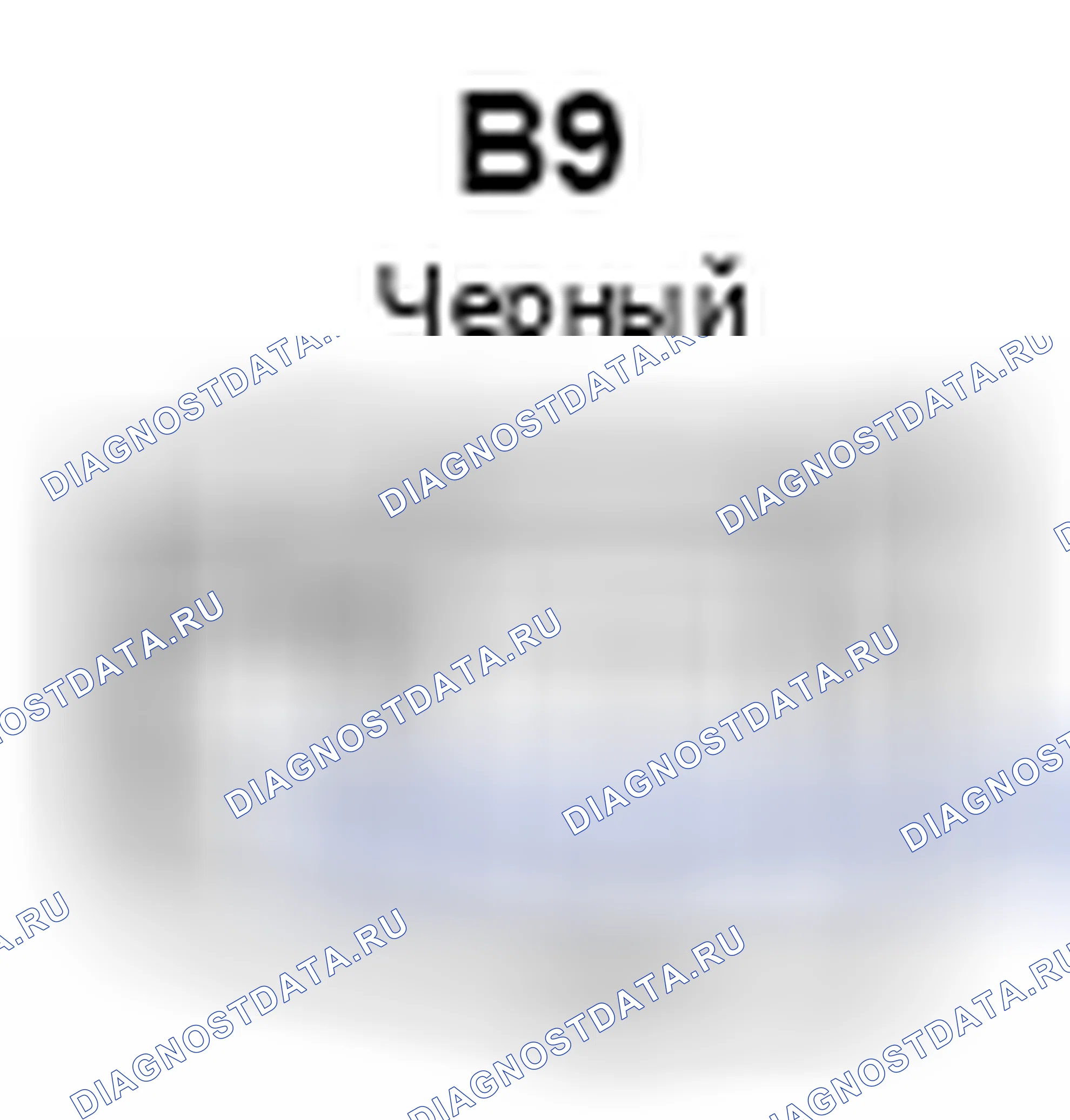 Рис. 253: Вид с торца соединителя топливного инжектора в сборе № 1 (B9). Toyota Corolla X рестайлинг