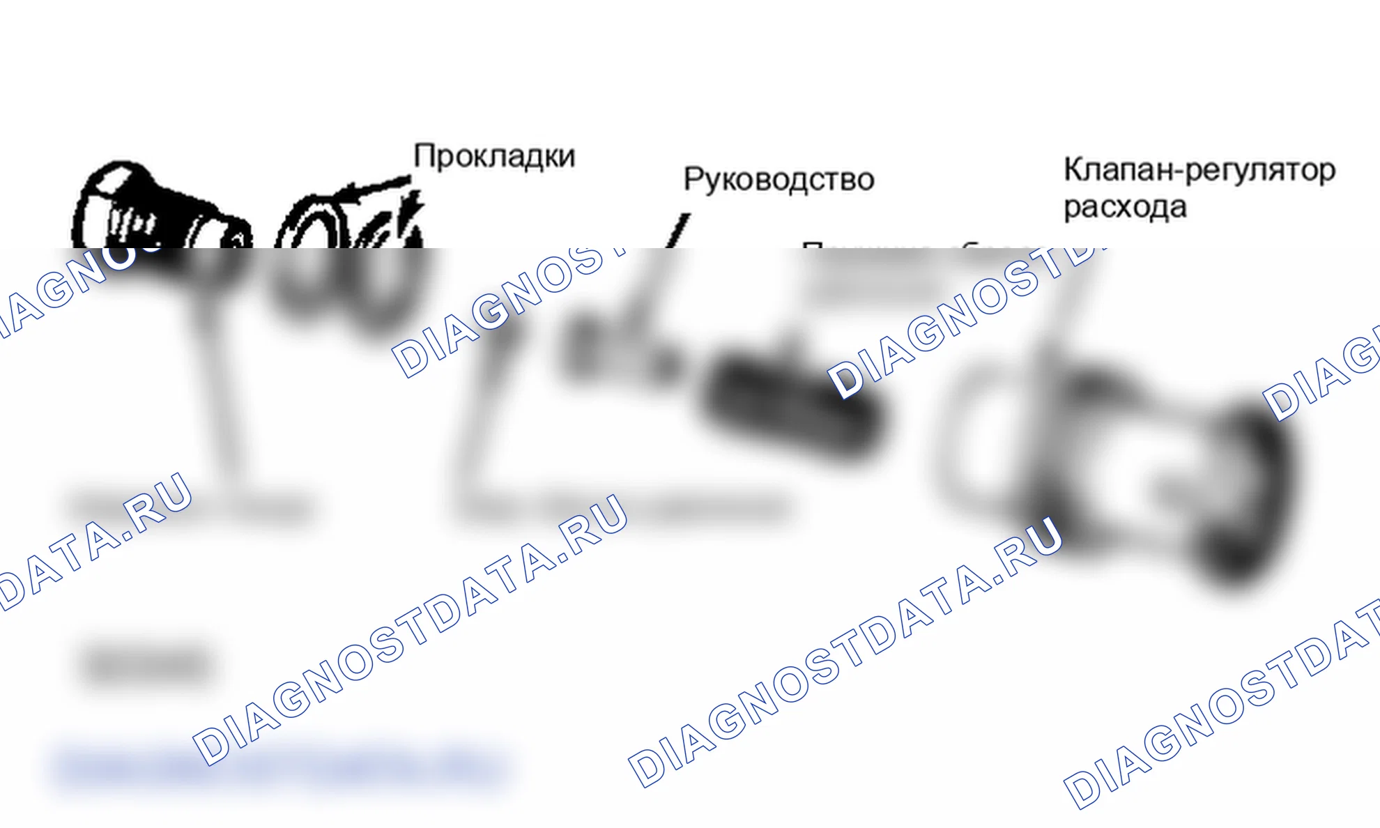Рис. 15: Покомпонентный вид узла регулирующего клапана. GMC Pickup R2500 