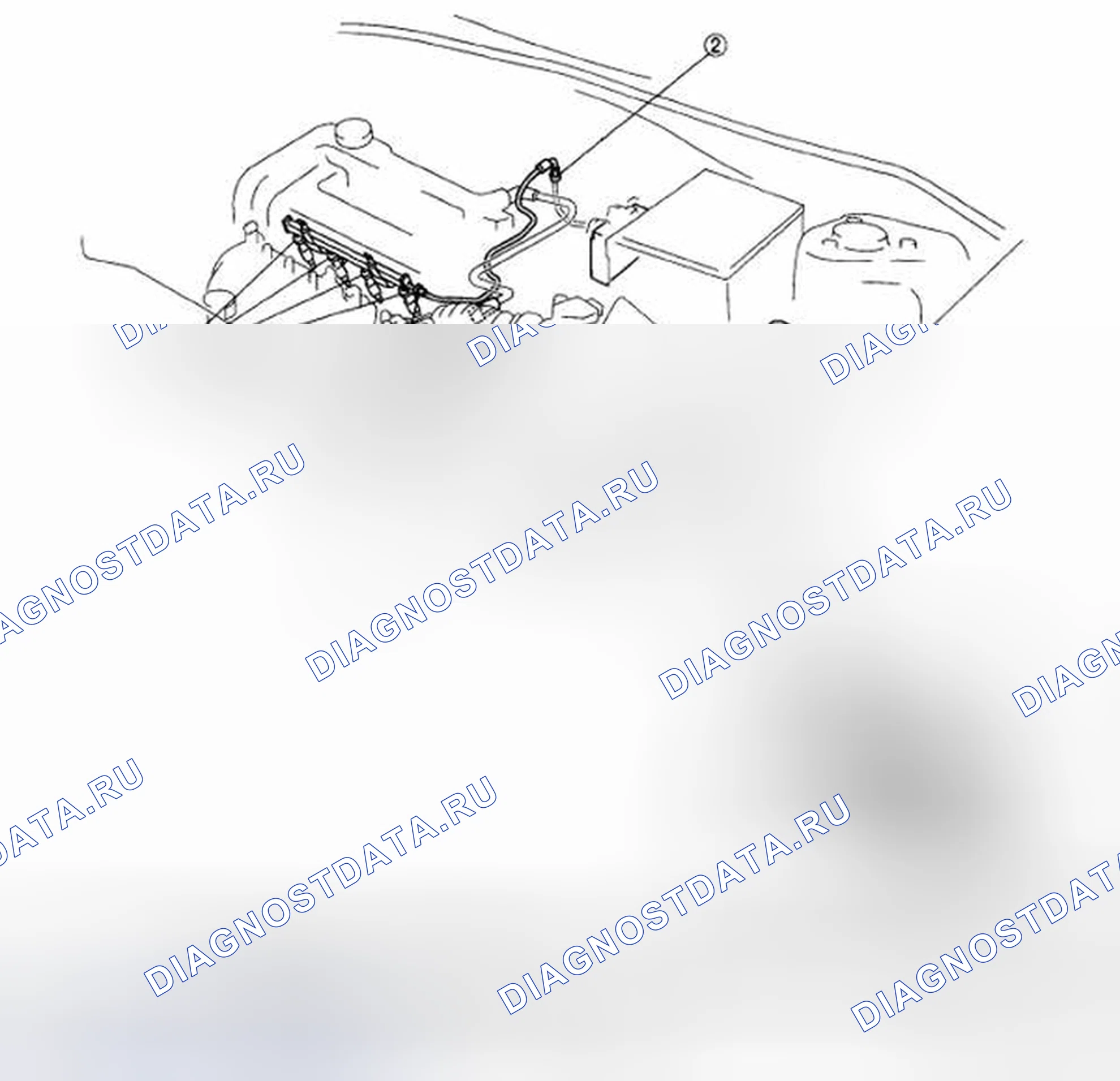 Рис. 1: Сторона моторного отсека. Mazda 5 I рестайлинг