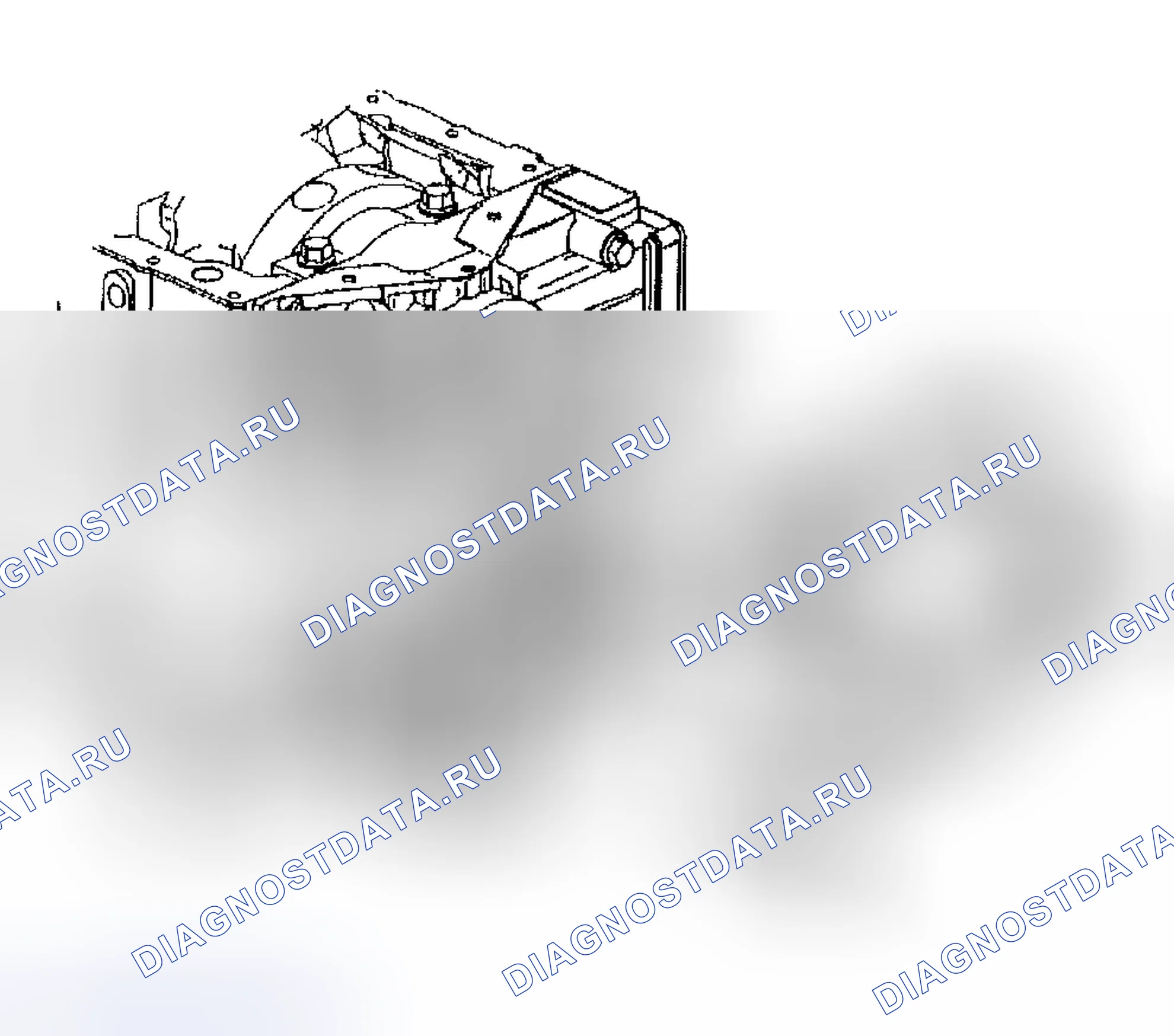 Рис. 333: Снятие передней крышки двигателя (C, H, W). Hyundai Veracruz I