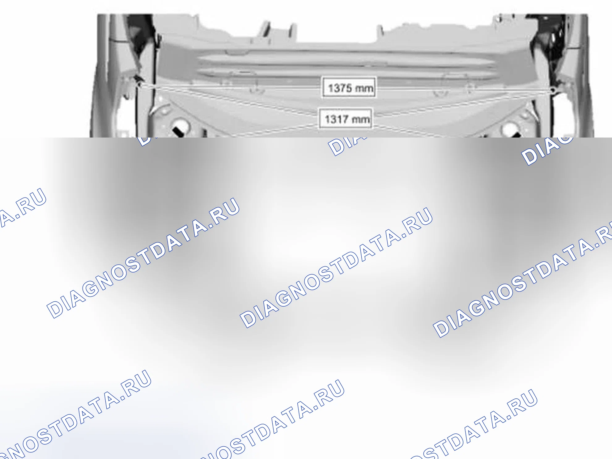 Рис. 57: Размеры под капотом. Ford C-MAX II