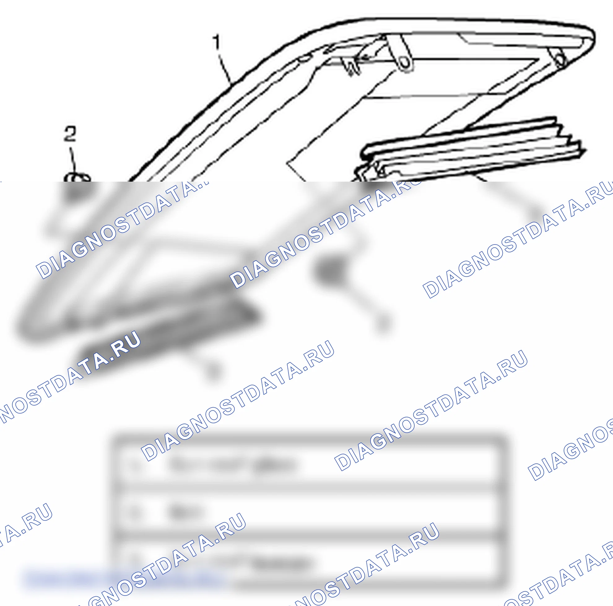 Рис. 1: КОМПОНЕНТЫ СОЛНЦЕЗАЩИТНОГО СТЕКЛА. Suzuki Grand Vitara II