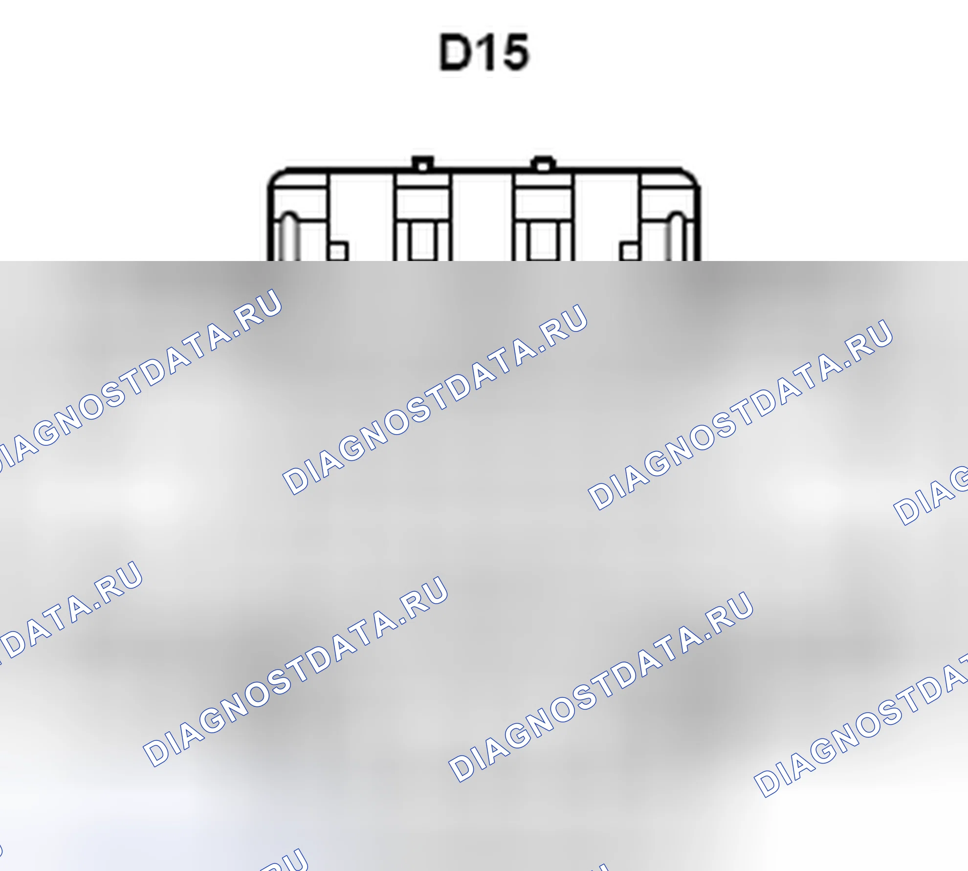 Рис. 667: Вид с торца разъема DLC3 (xtigx1) D15. Toyota Yaris III