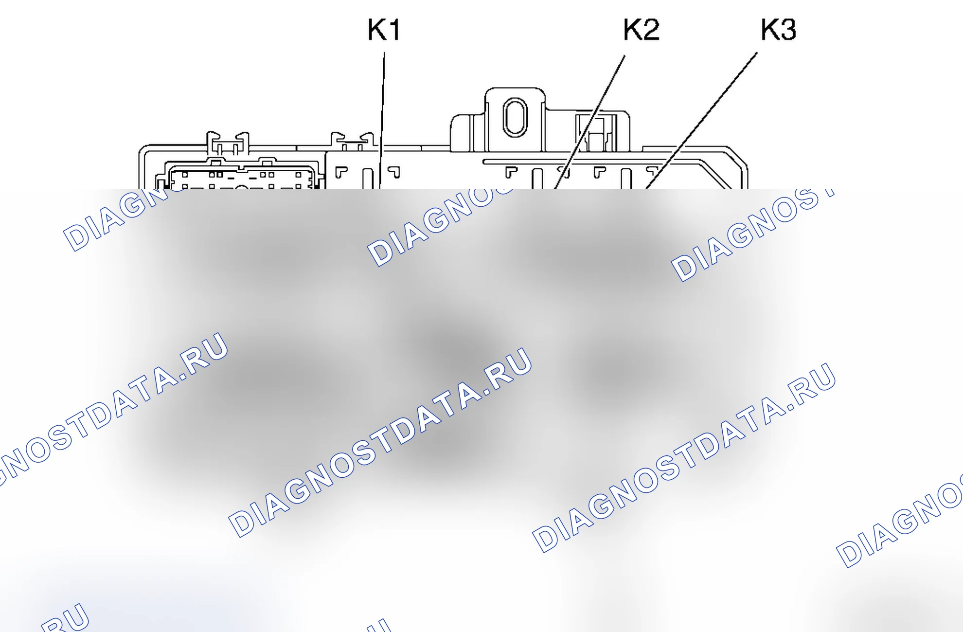 Расположение реле в заднем электронном блоке (REC). Opel Astra H