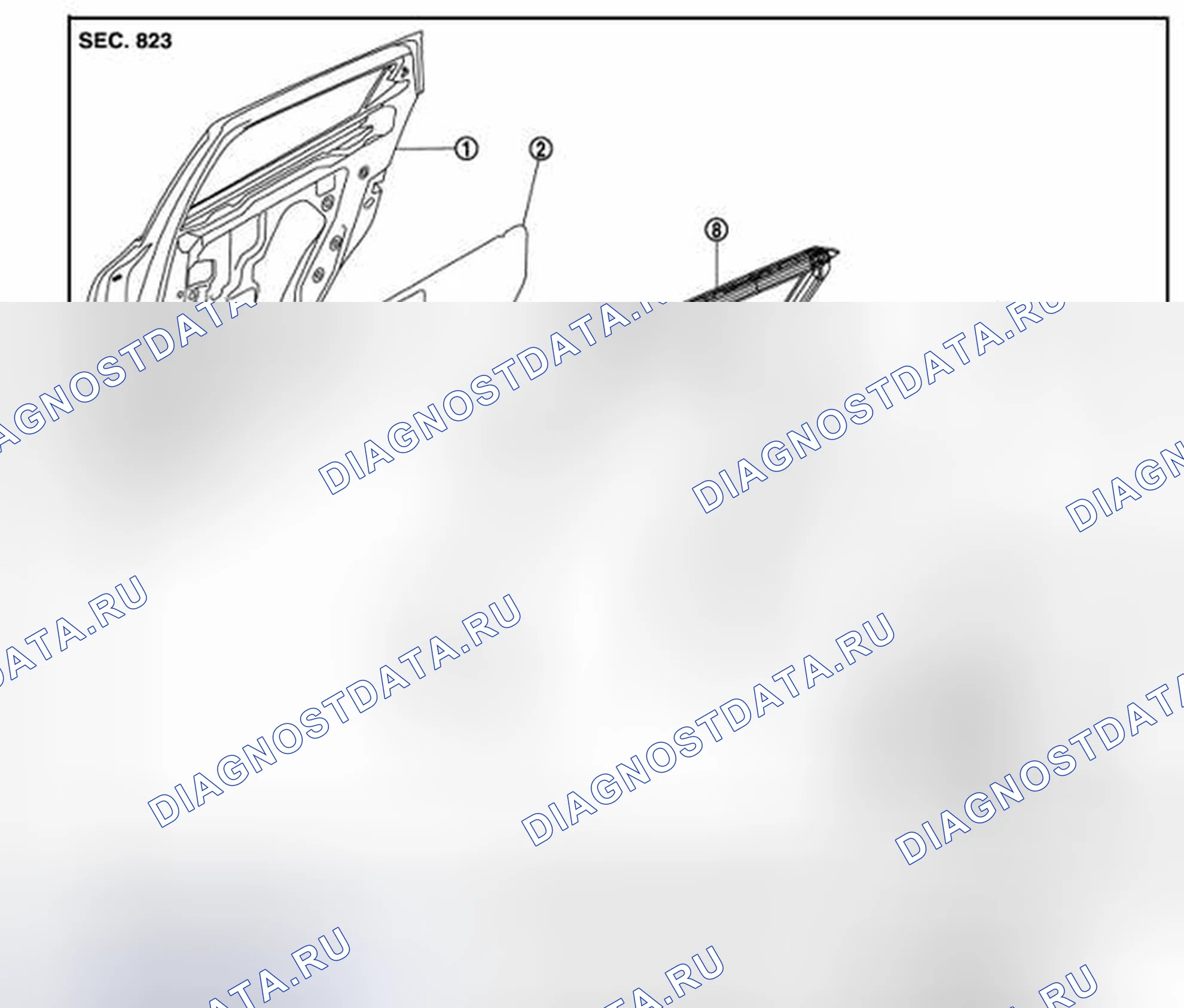 Рис. 2: Разнесенный вид. BMW 4 серия F32/F33 рестайлинг