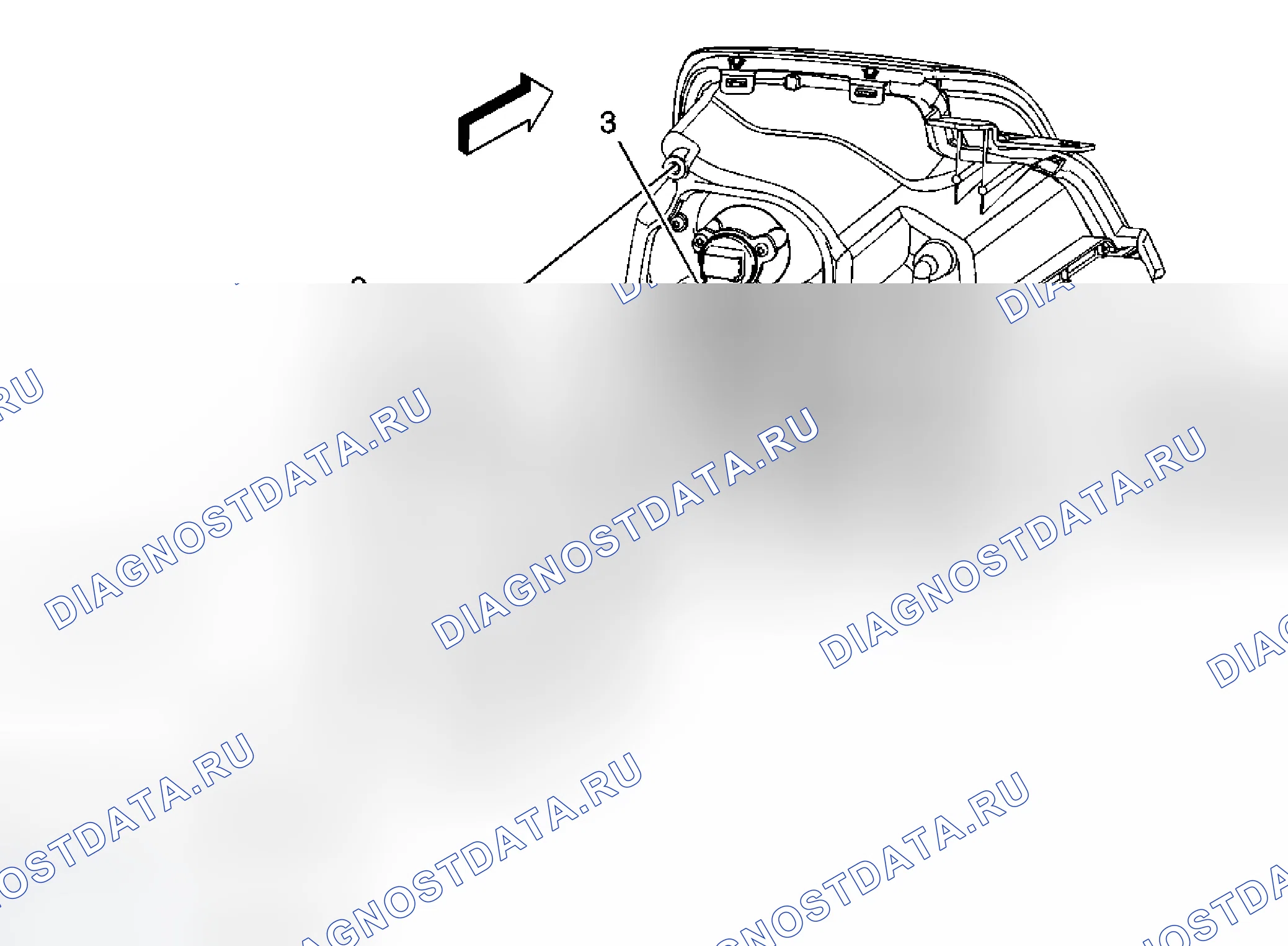 Рис. 31: Замена лампы фары (Lo Beam). Cadillac STS I рестайлинг