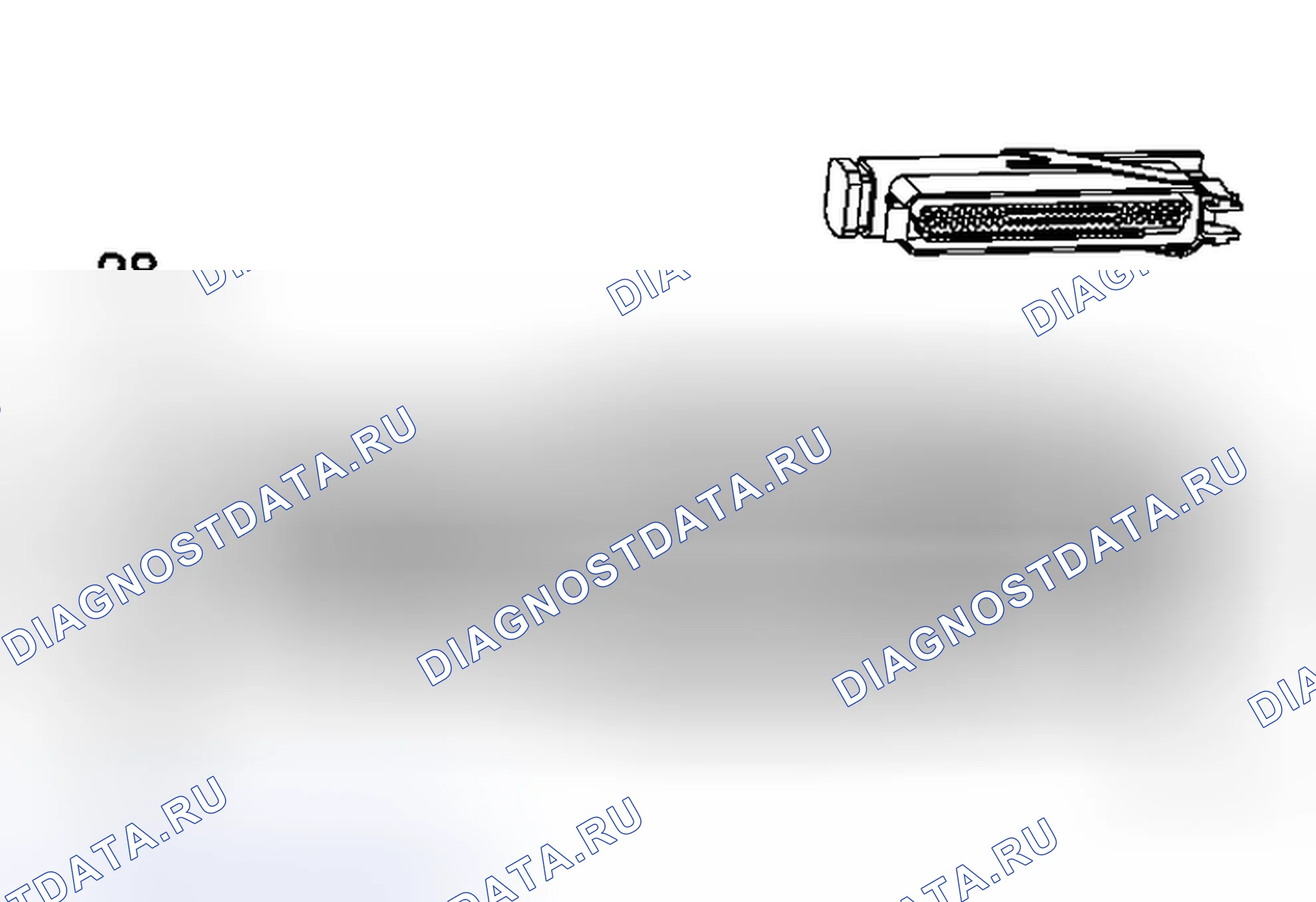 Рис. 51: Виды с торца разъема управления двигателем. Hyundai XG I рестайлинг