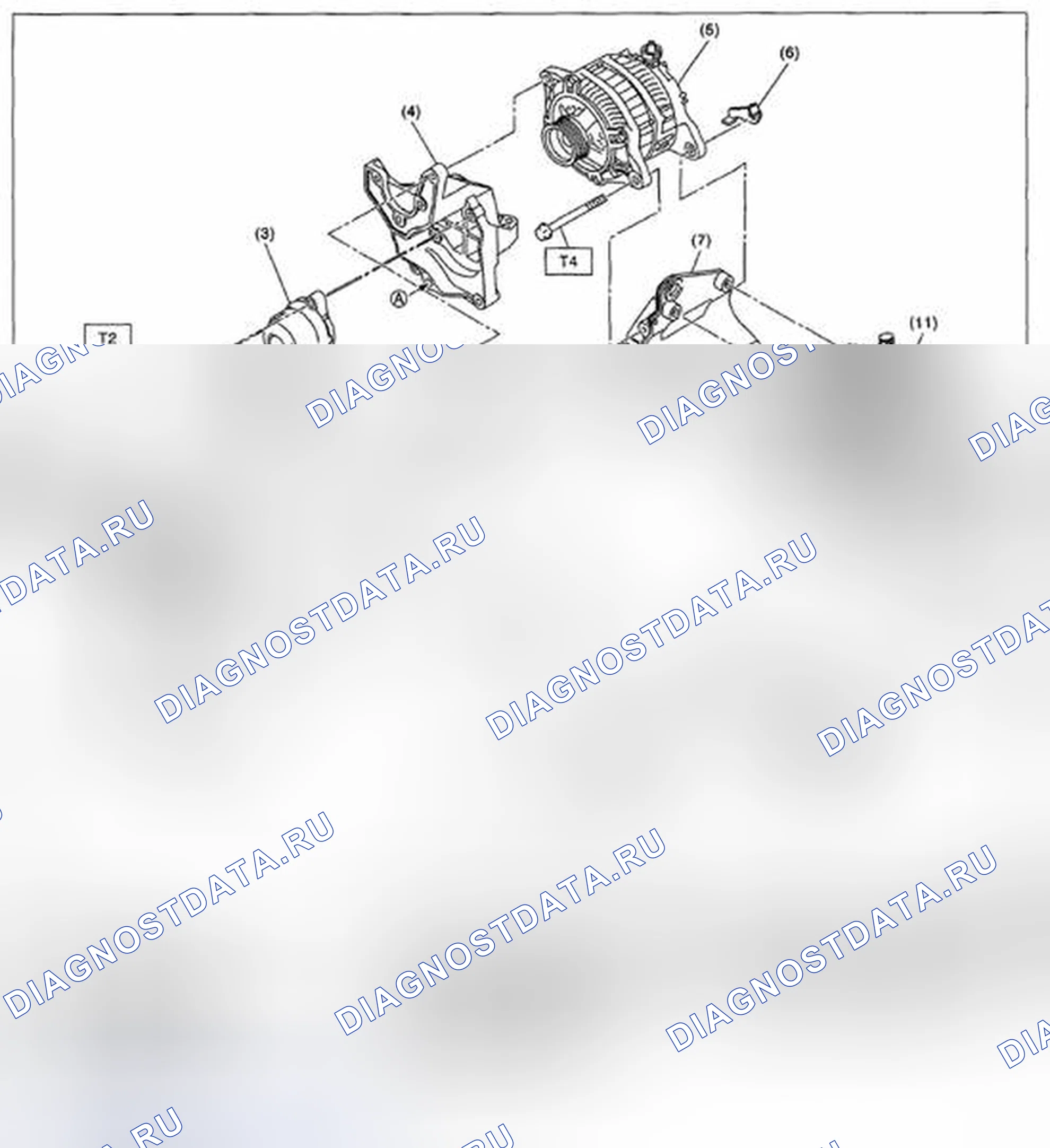 Рис. 1: КЛИНОВОЙ РЕМЕНЬ. Subaru Legacy BM/BR
