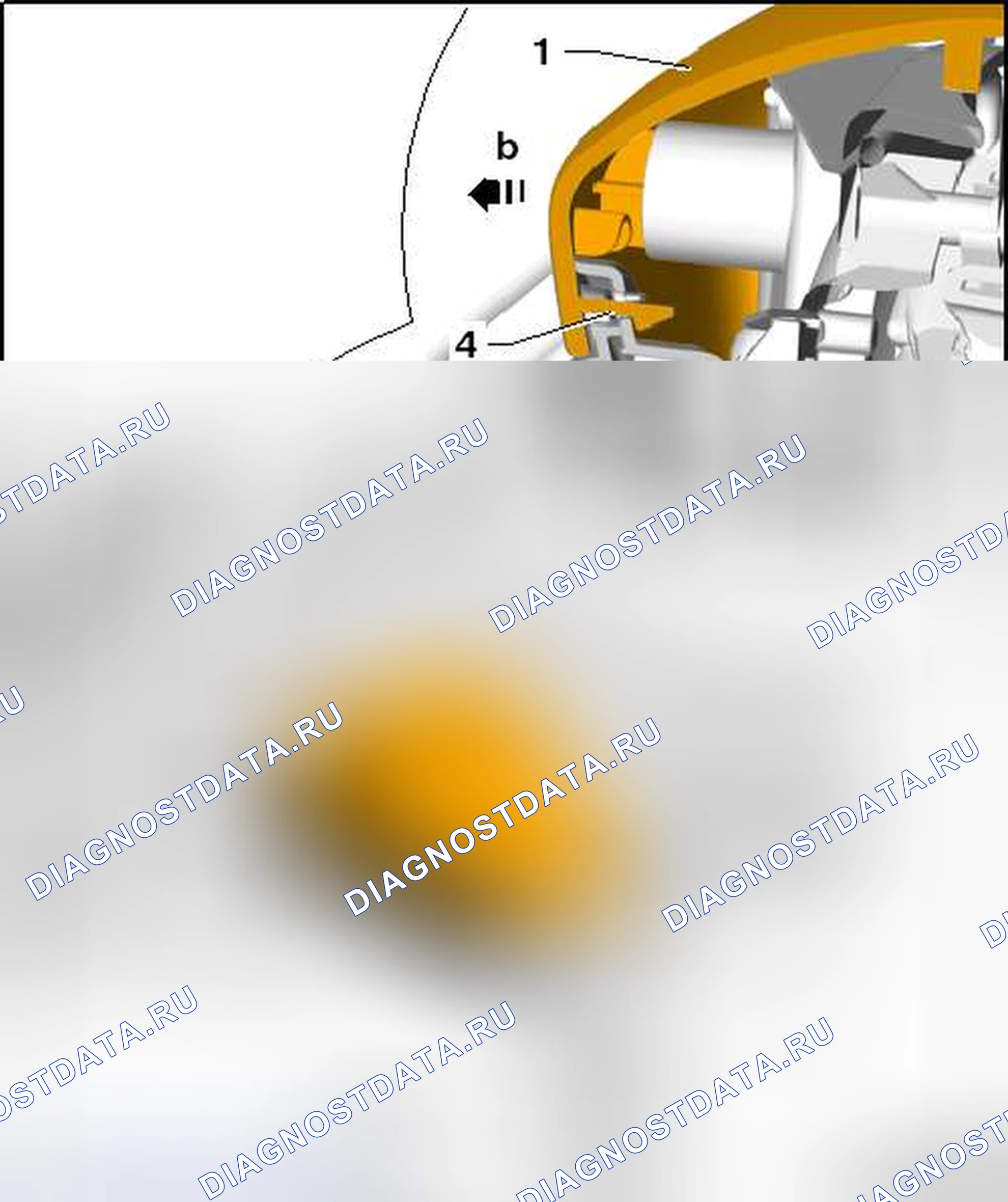 Рис. 22: КОРПУС ЗЕРКАЛА. Volkswagen Eos I