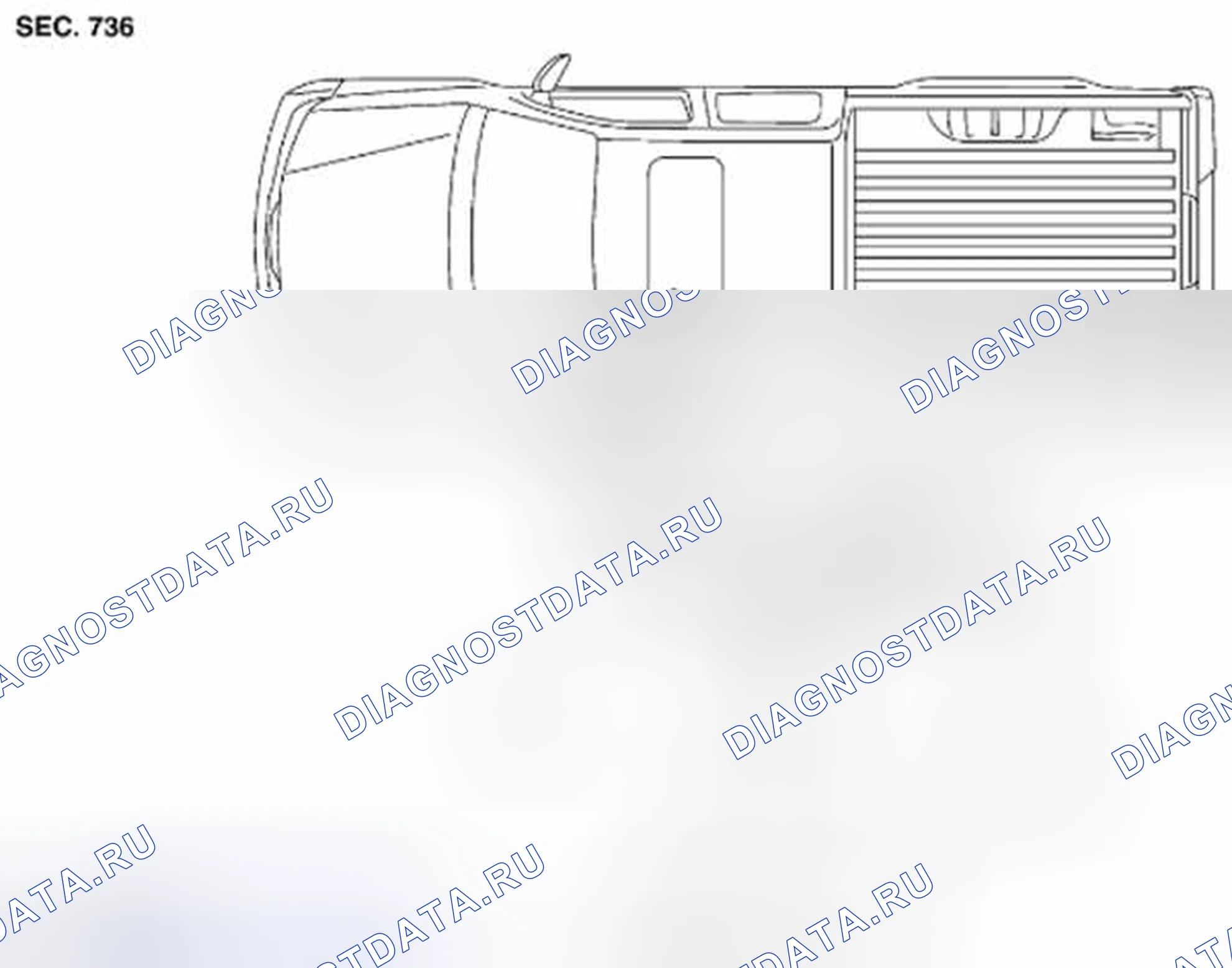 Рис. 4: Люк в крыше системы: регулировка. Suzuki Equator I