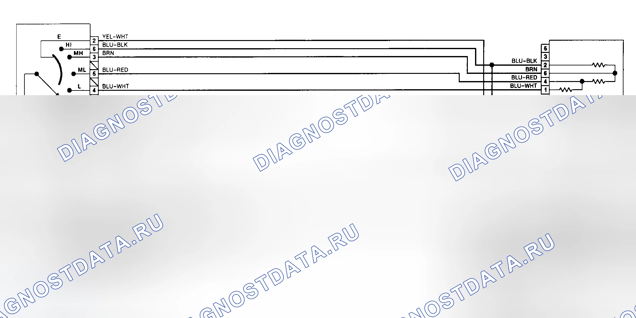 Рис. 5: Схема подключения нагревателя (Elantra). Hyundai Elantra I
