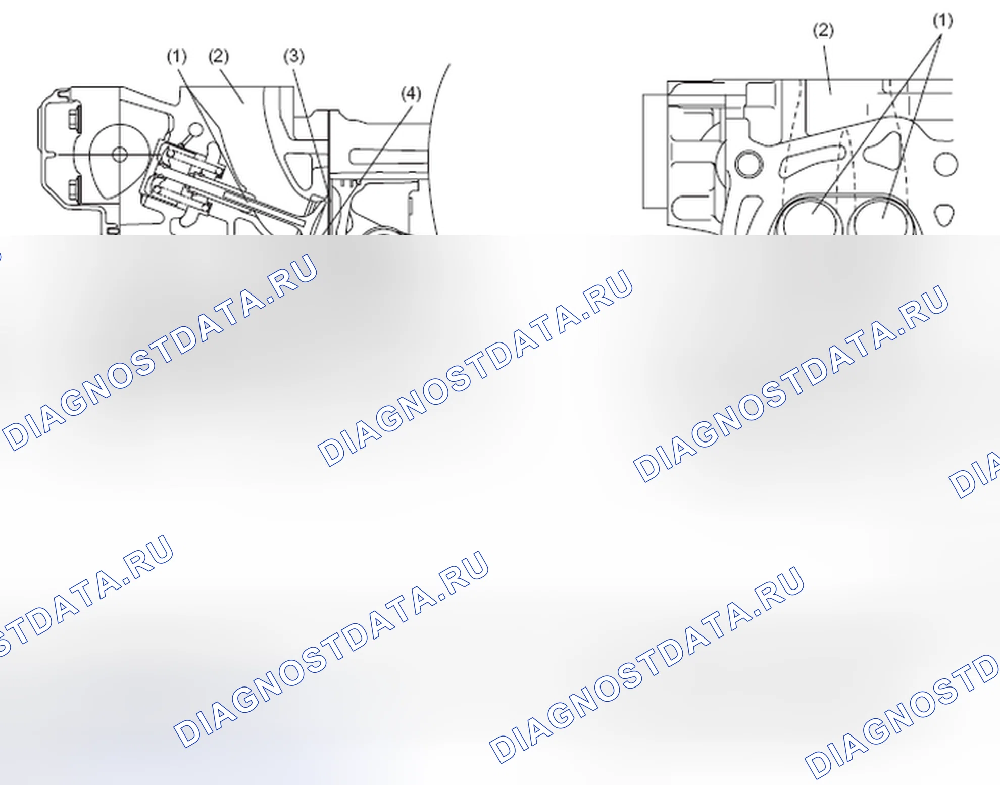 Рис. 816: Головка цилиндра. Subaru Legacy BM/BR