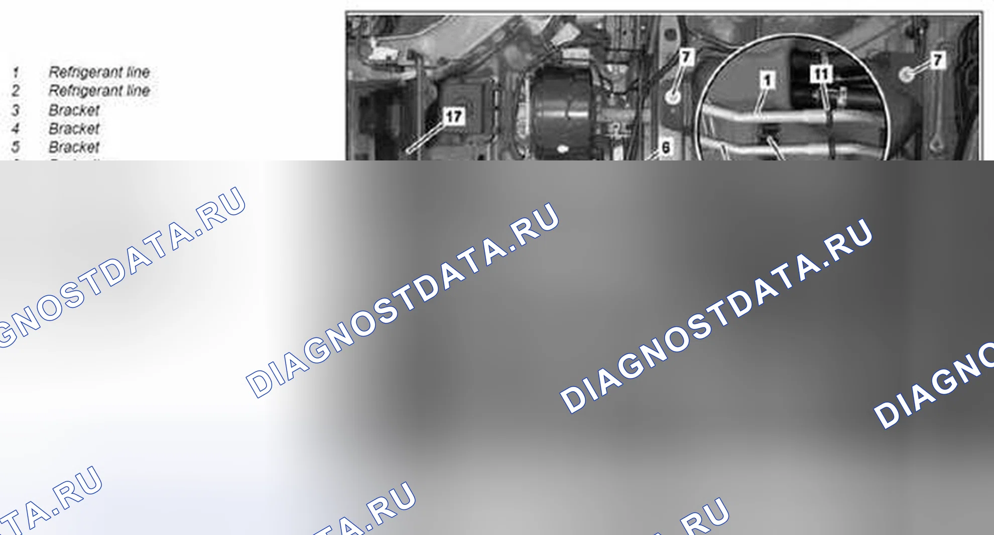 Рис. 141: Демонтаж / монтаж трубопровода хладагента между компрессором хладагента и испарителем - AR83.30-P-7811MCU. Kia Soul I