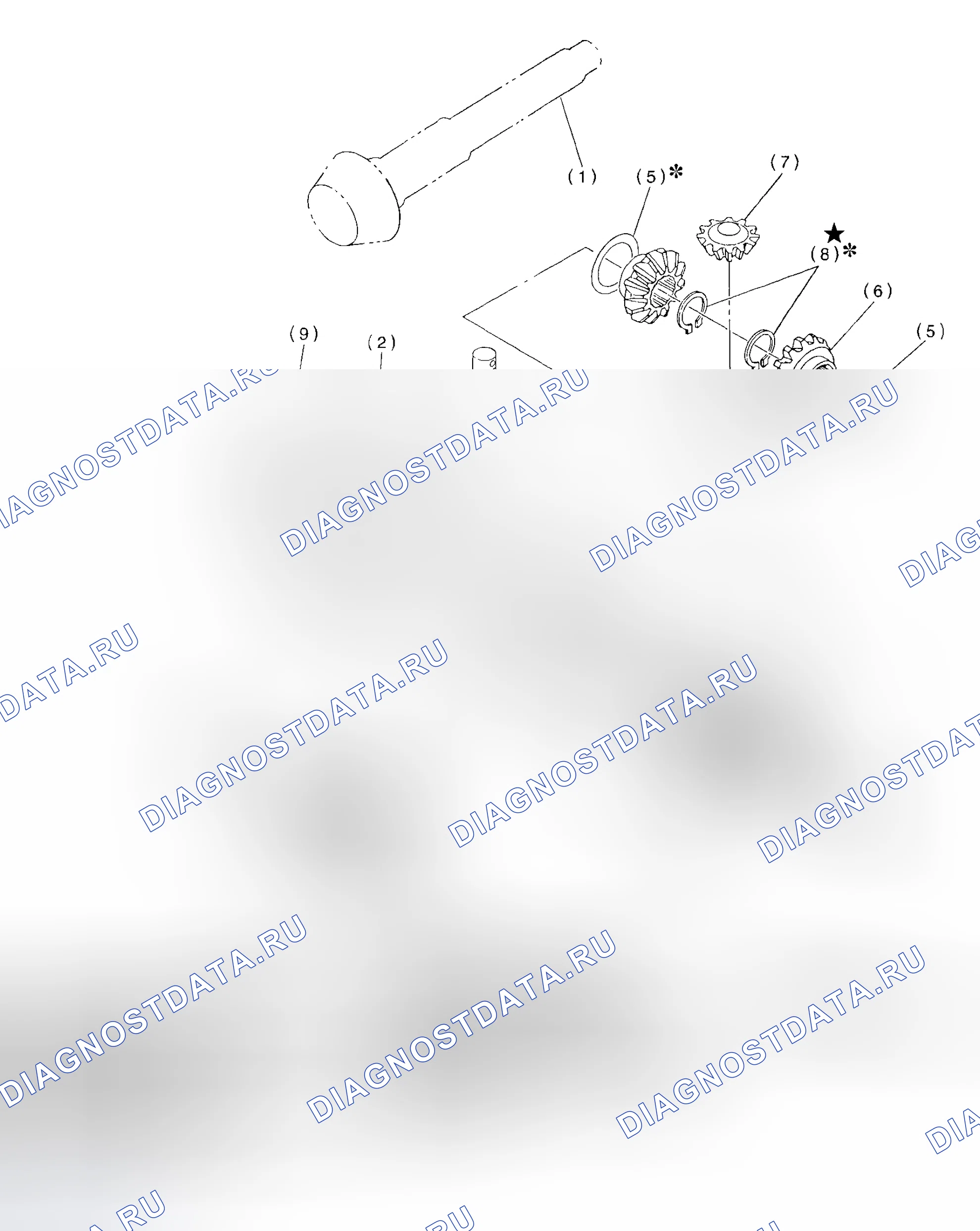 Рис. 205: ПЕРЕДНИЙ ДИФФЕРЕНЦИАЛ. Subaru Impreza GD/GC/GG рестайлинг
