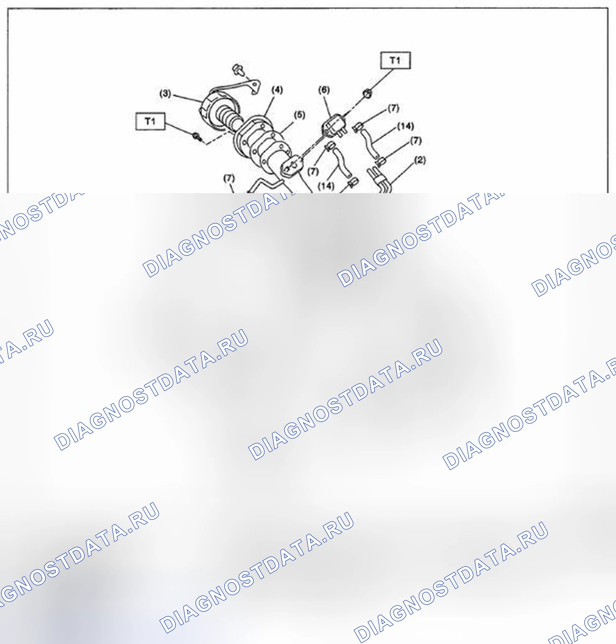 Рис. 317: ТОПЛИВОЗАПРАВОЧНАЯ ТРУБА. Subaru Impreza WRX STI GR