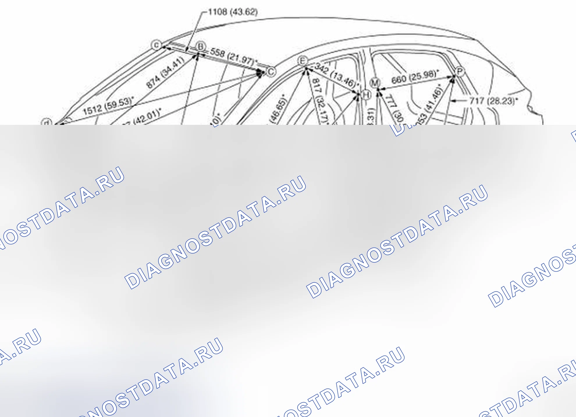 Рис. 274: ИЗМЕРЕНИЕ. Infiniti EX37 I