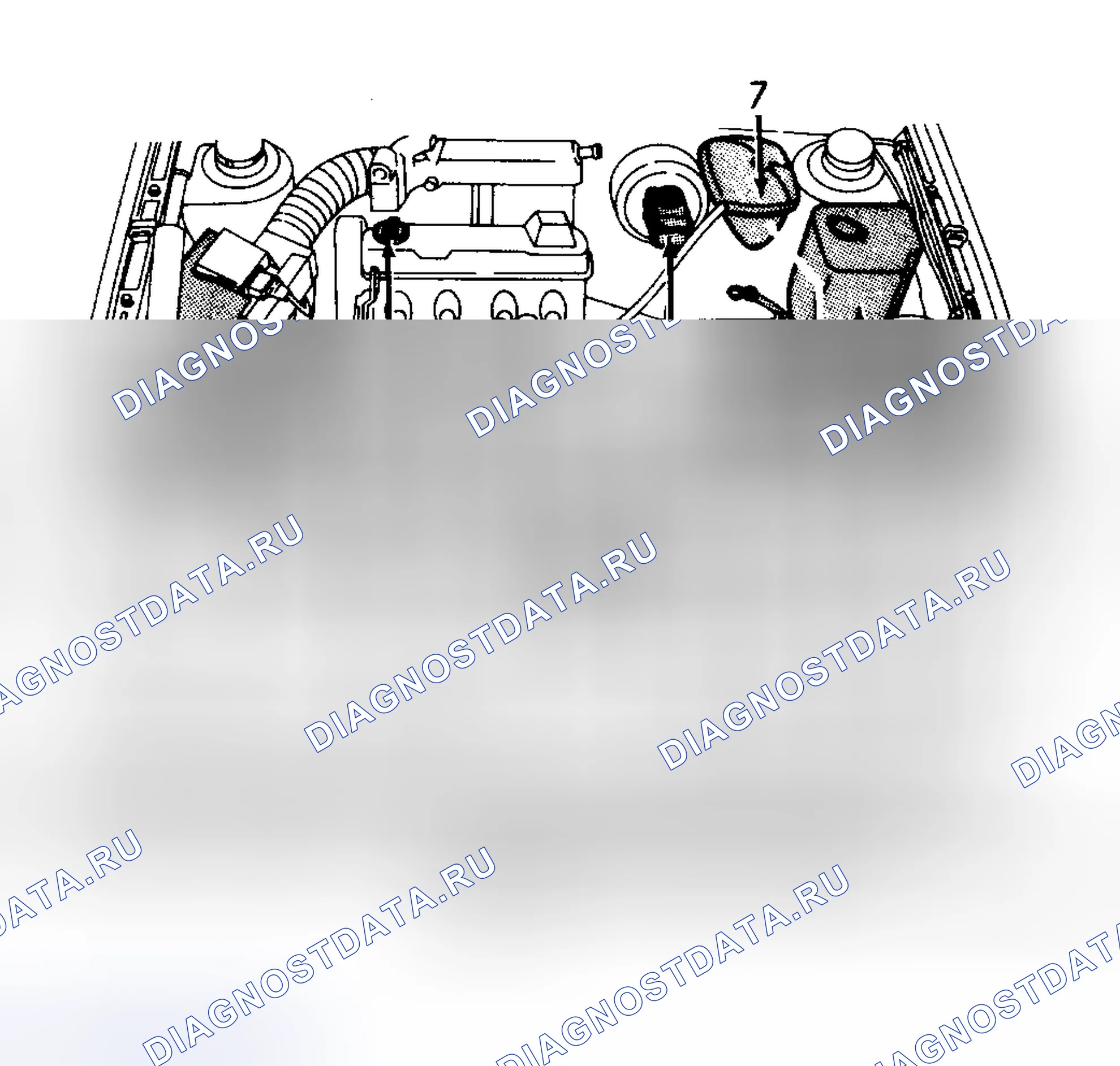 Рис. 2: РАСПОЛОЖЕНИЕ ТОЧЕК ОБСЛУЖИВАНИЯ. Volkswagen Jetta III