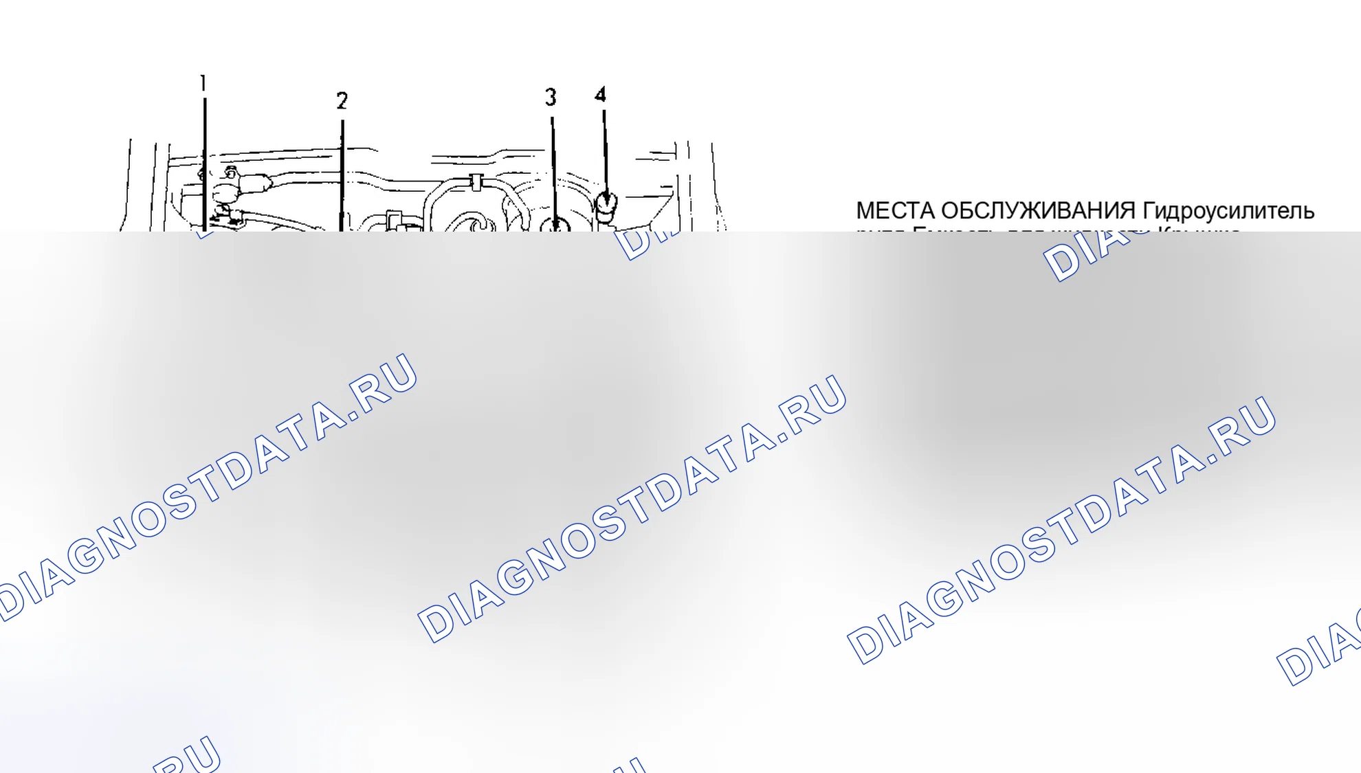Рис. 9: РАСПОЛОЖЕНИЕ ТОЧЕК ОБСЛУЖИВАНИЯ. Nissan Maxima G910
