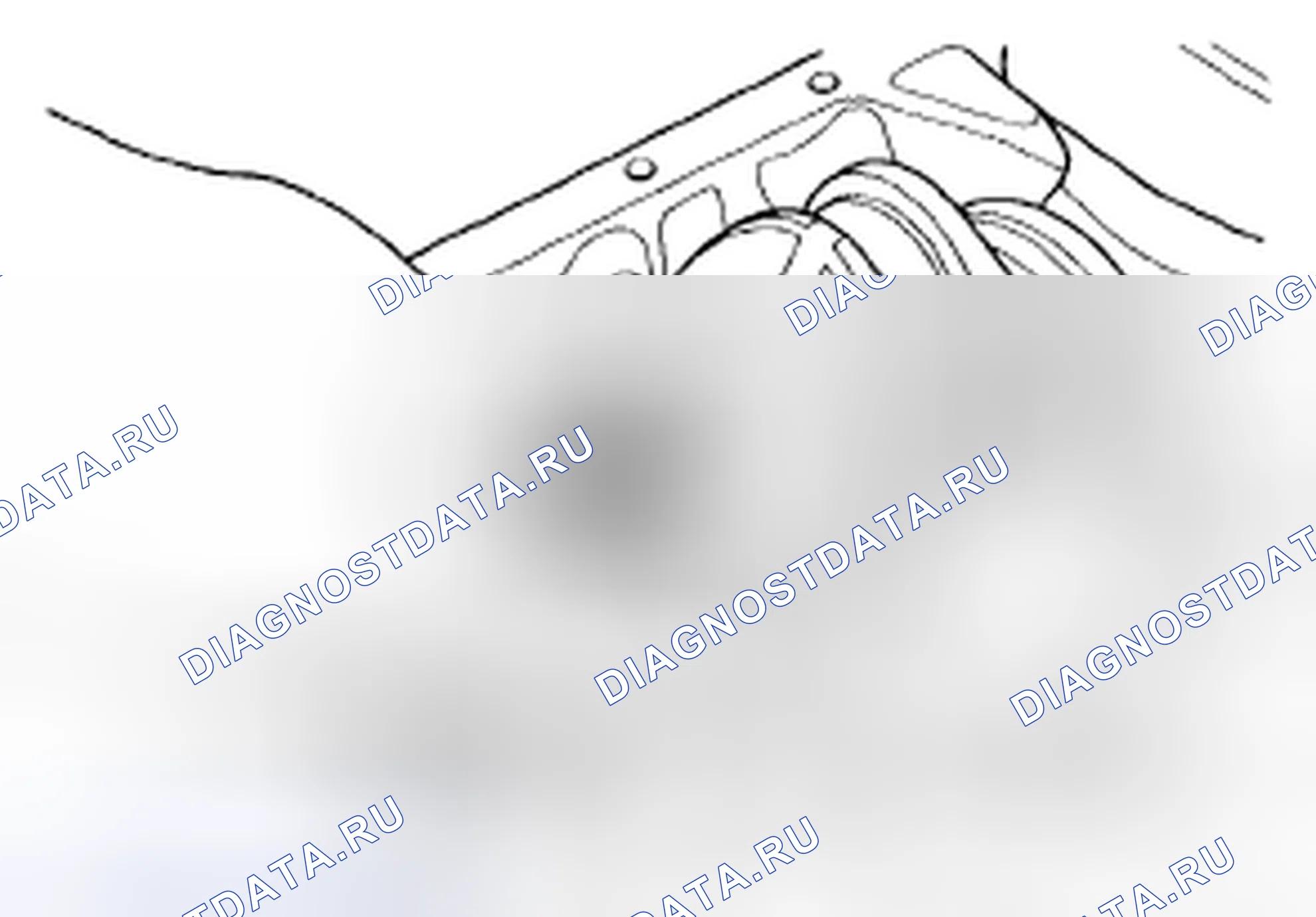 Рис. 334: Контроль зазора между основными подшипниками. Acura CSX I